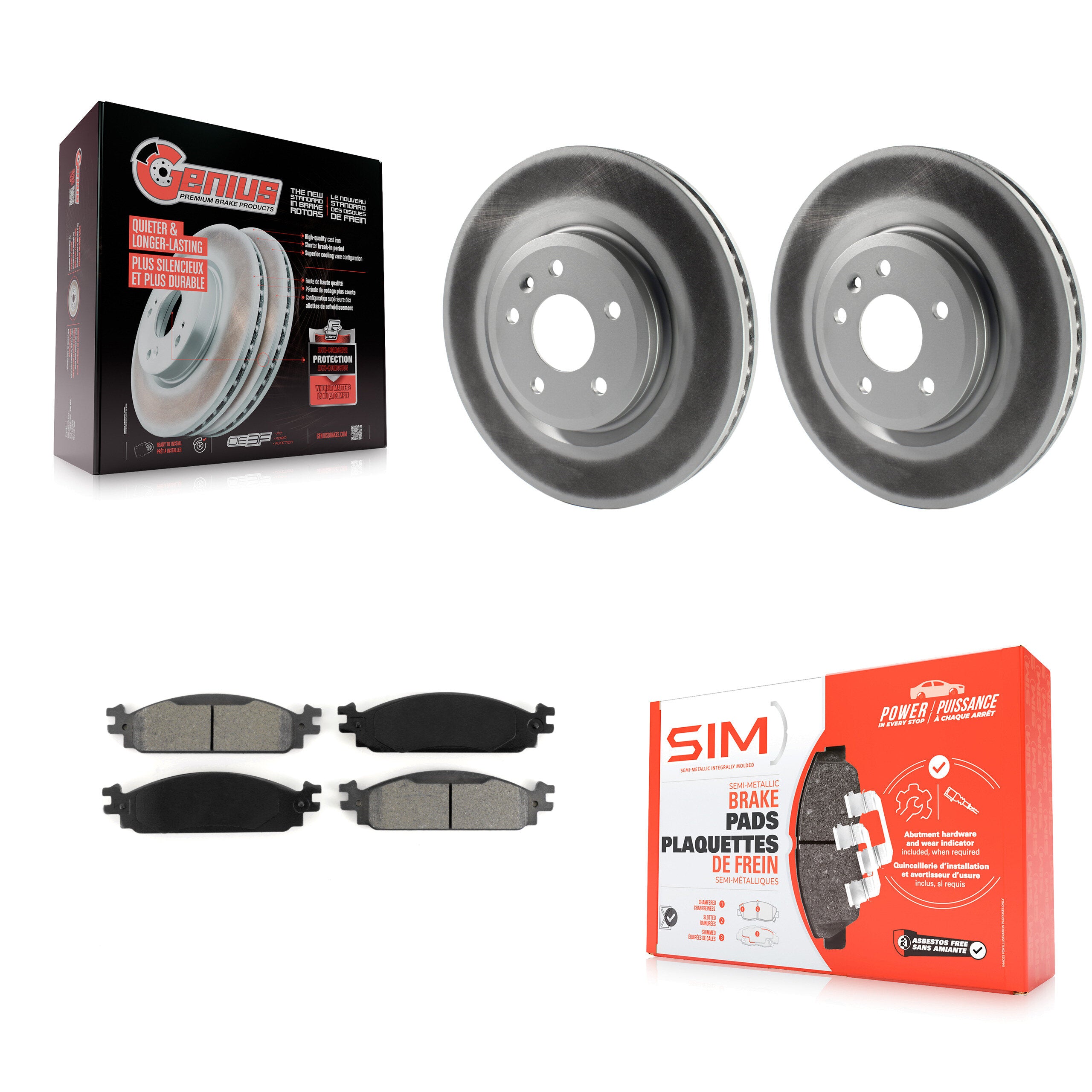 Transit Auto KGS-100113 Disc Brake Kit for 2009-2010 Lincoln MKS - Front