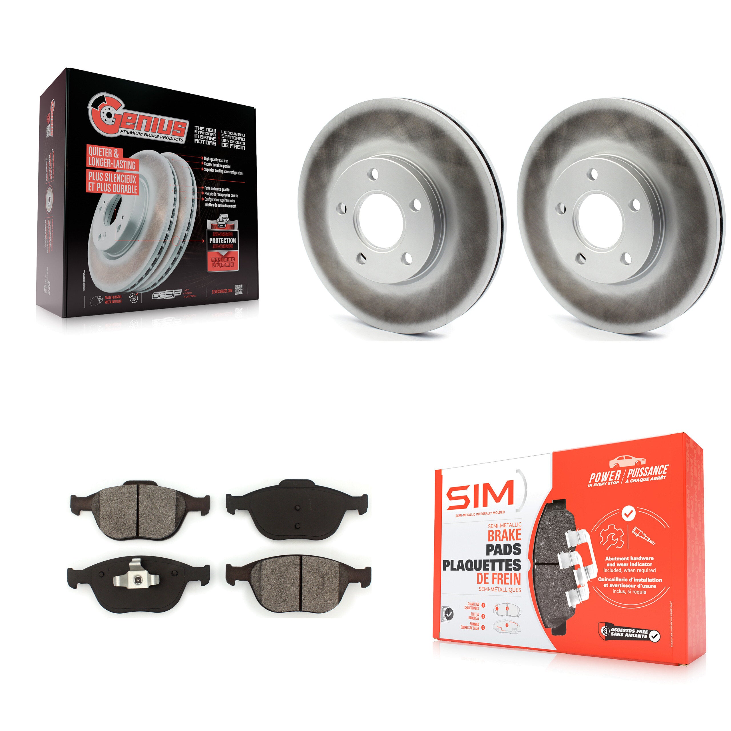 Transit Auto KGS-100116 Disc Brake Kit for 2010-2013 Ford Transit Connect - Front