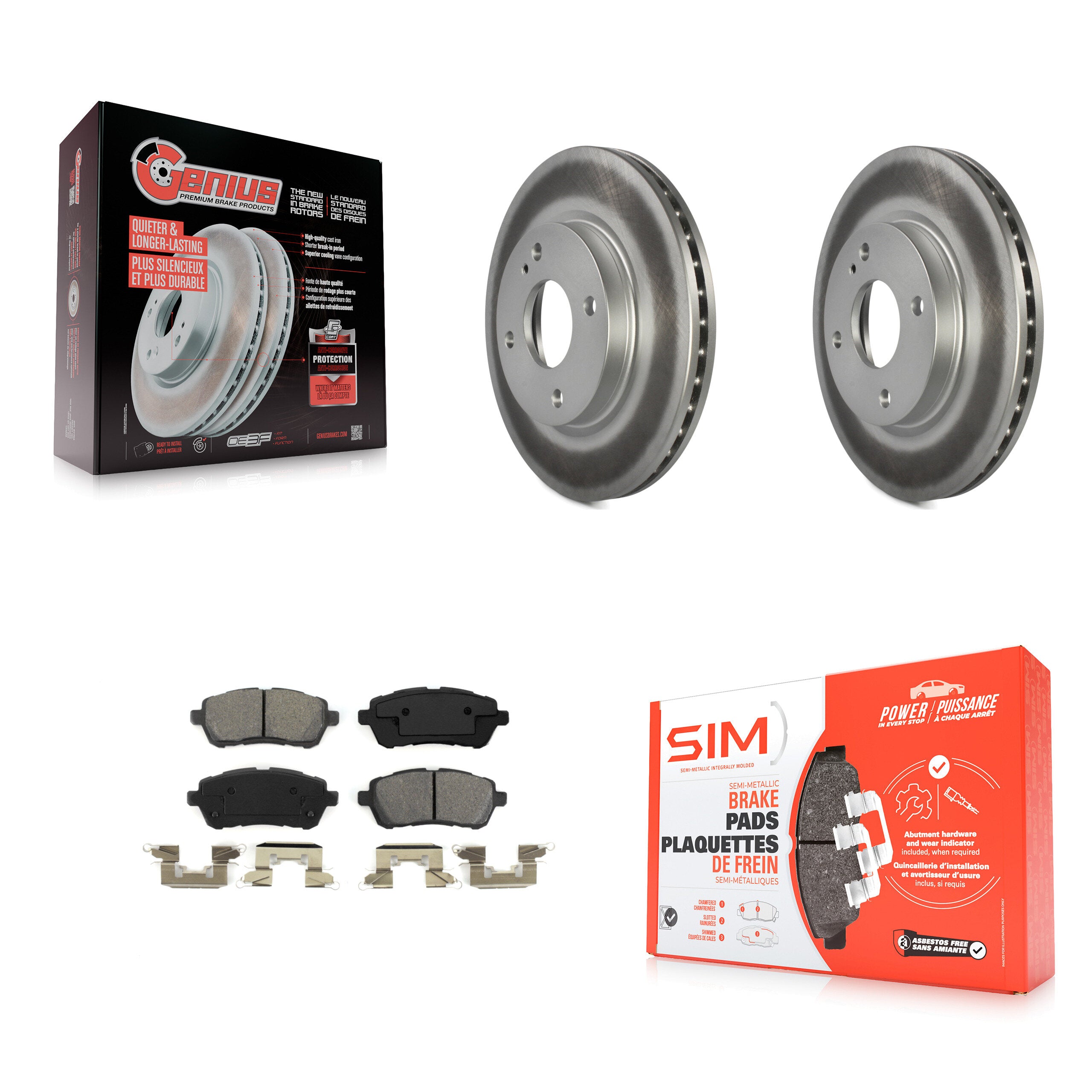 Transit Auto KGS-100119 Disc Brake Kit for 2011-2019 Ford Fiesta - Front