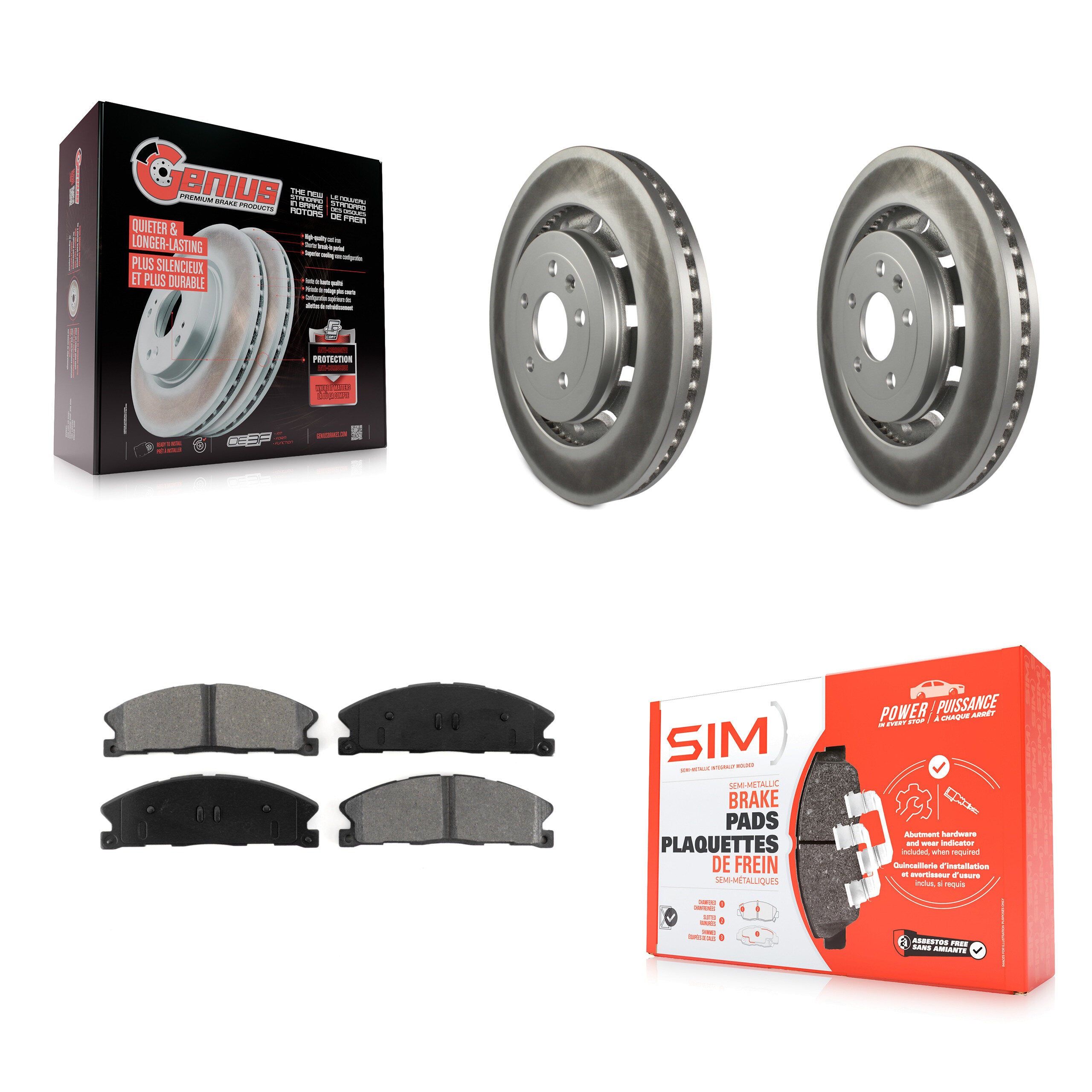 Transit Auto KGS-100121 Disc Brake Kit for 2012-2019 Ford Taurus, Ford Explorer and More - Front