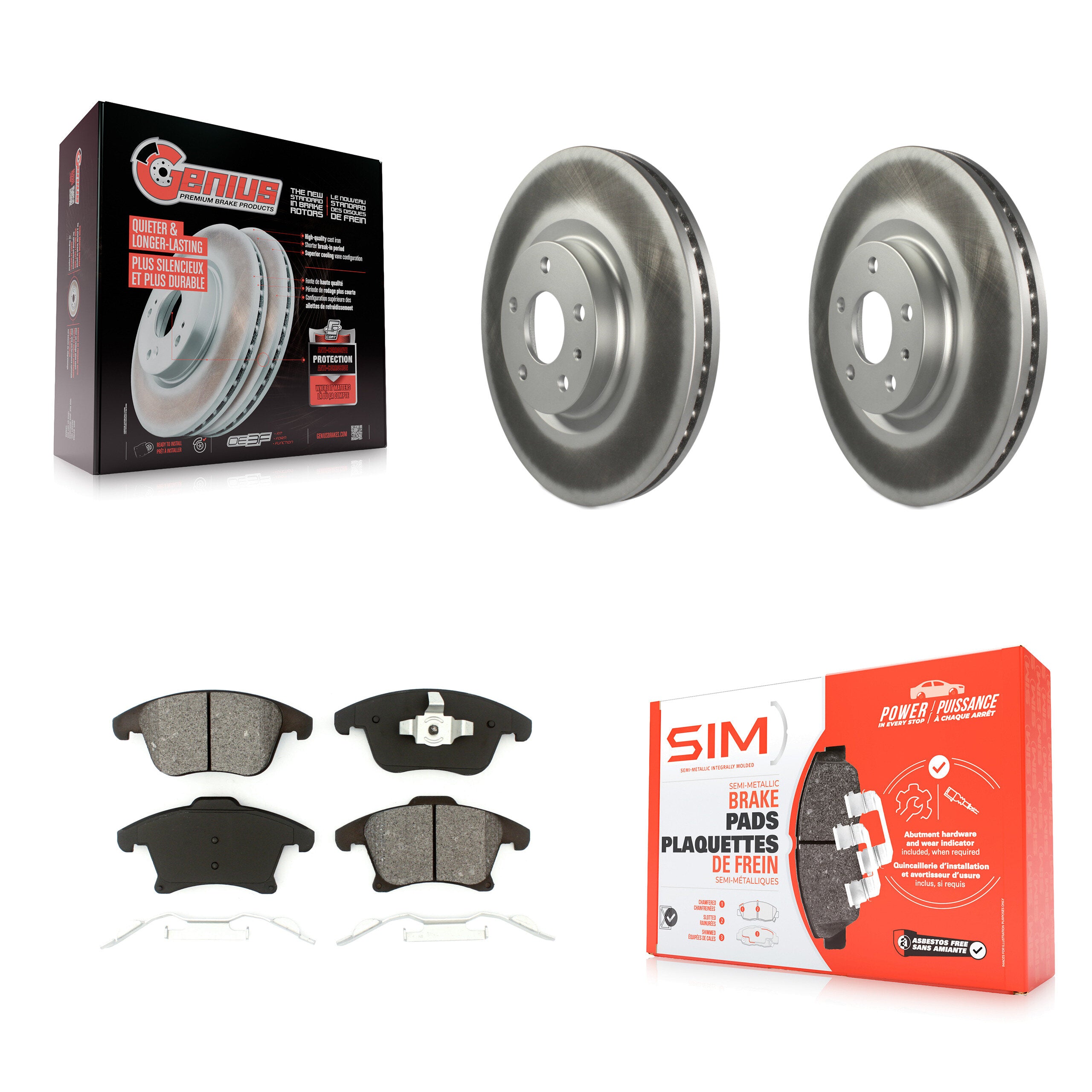 Transit Auto KGS-100123 Disc Brake Kit for 2013-2018 Ford Fusion, Lincoln MKZ - Front