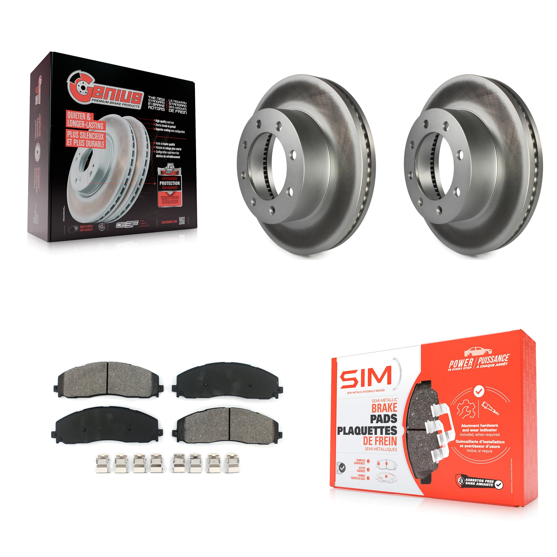 Transit Auto KGS-100124 Disc Brake Kit for 2013-2023 Ford F-250 Super Duty, Ford F-350 Super Duty, Ford F-450 Super Duty - Front