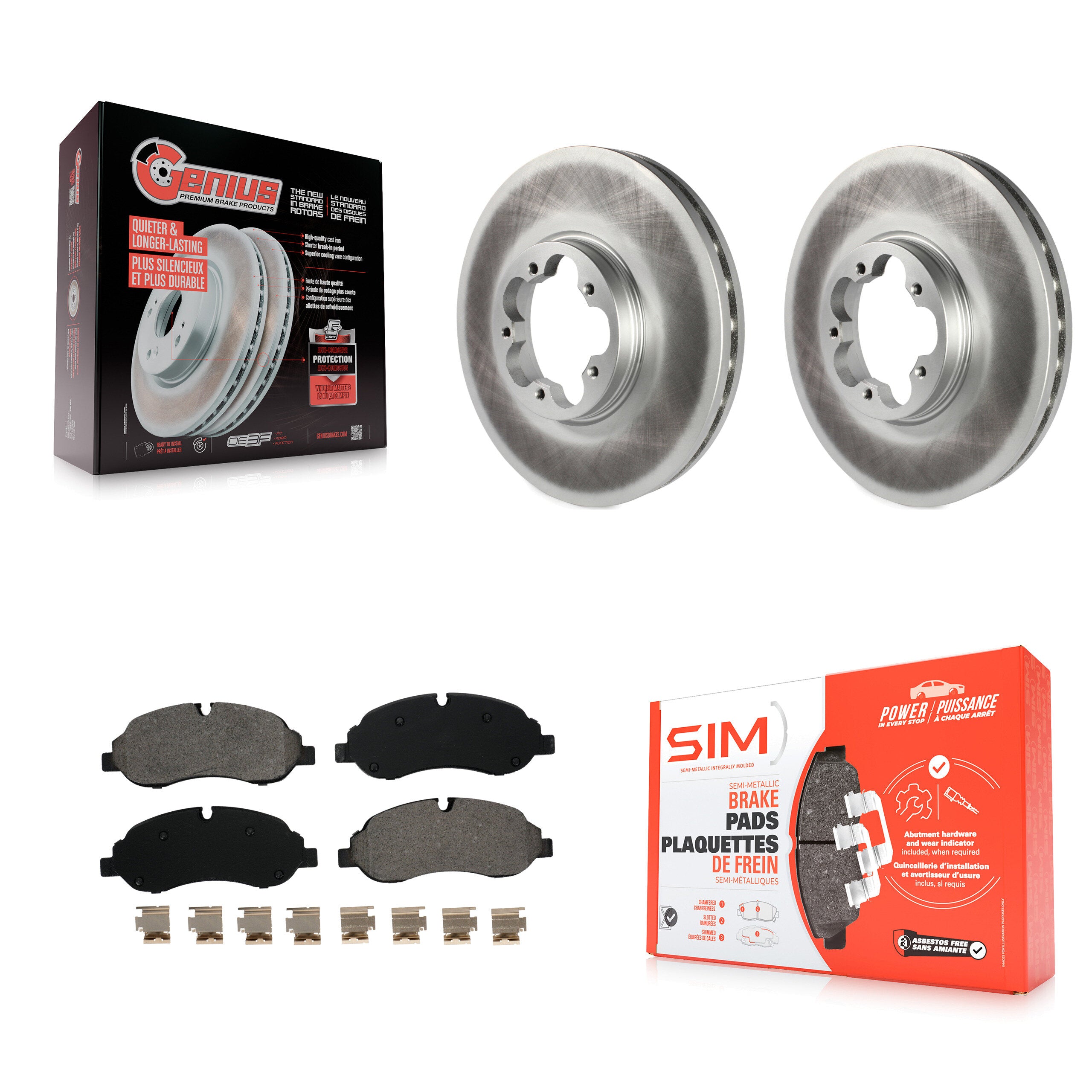 Transit Auto KGS-100125 Disc Brake Kit for 2015-2019 Ford Transit-150, Ford Transit-250, Ford Transit-350 - Front