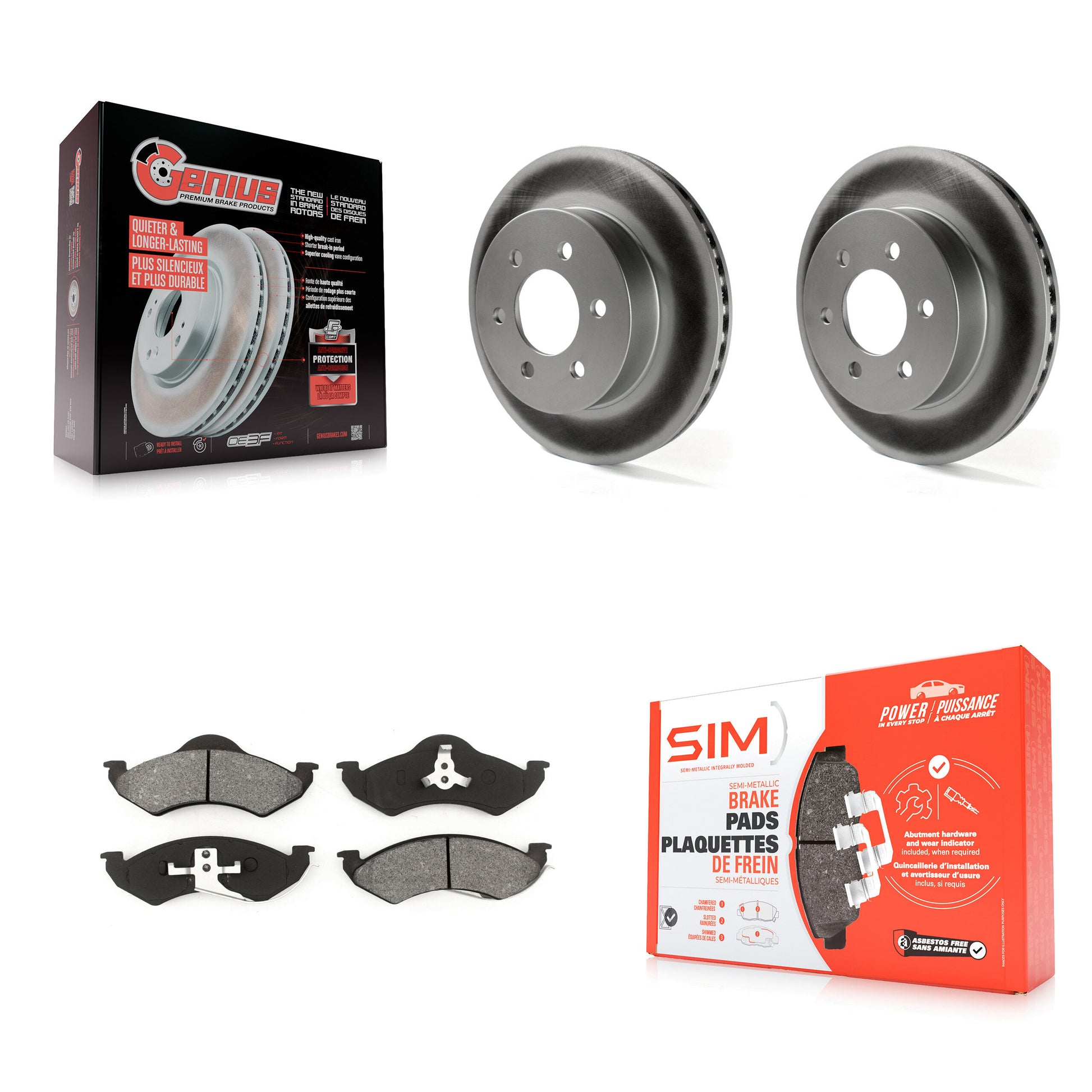 Transit Auto KGS-100129 Disc Brake Kit for 1998-1999 Dodge Dakota, Dodge Durango - Front
