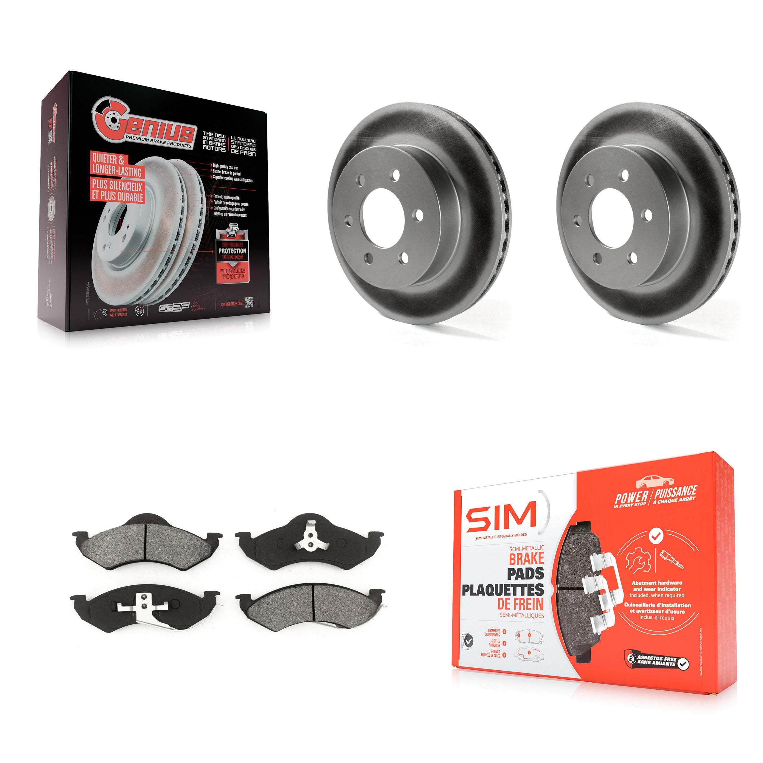 Transit Auto KGS-100129 Disc Brake Kit for 1998-1999 Dodge Dakota, Dodge Durango - Front