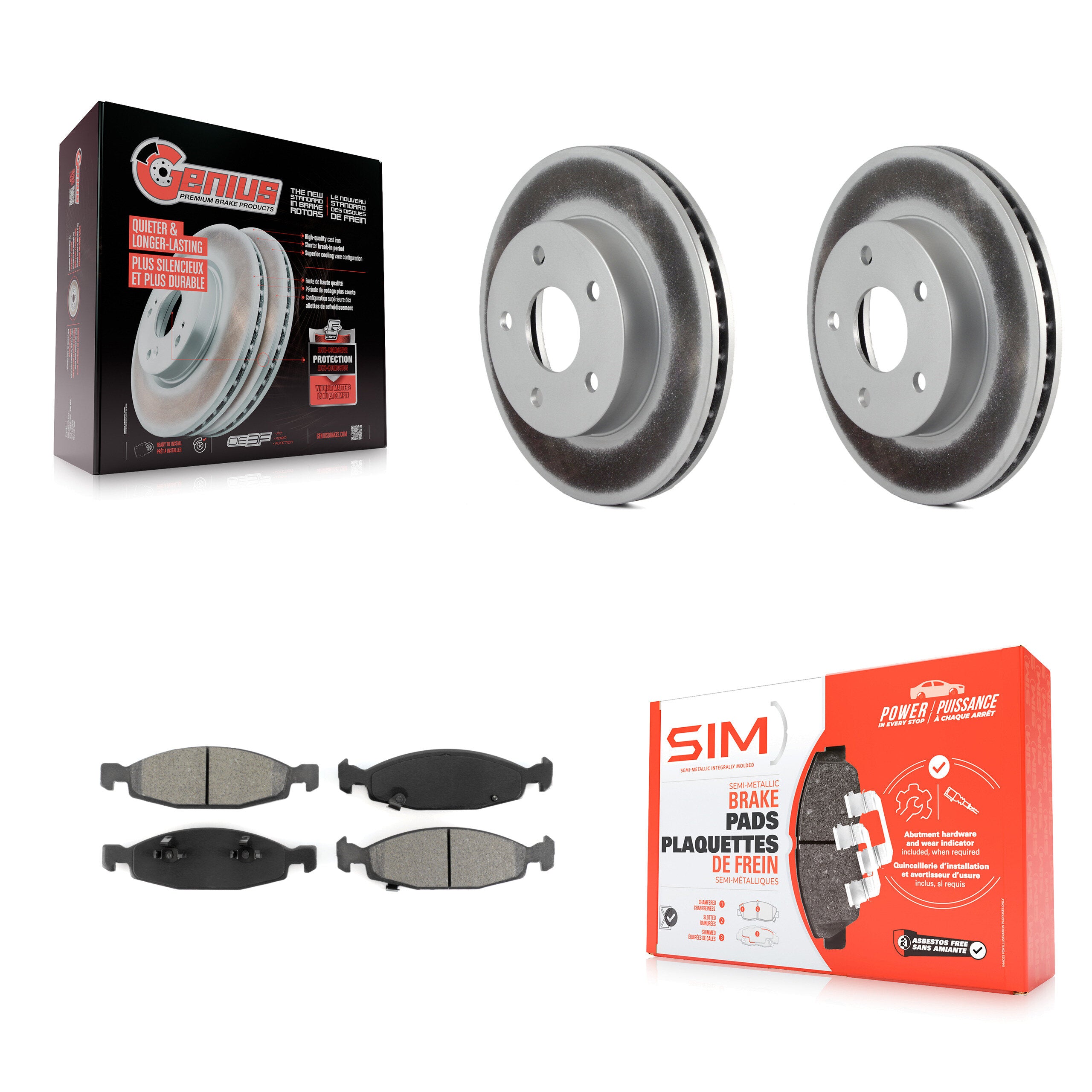 Transit Auto KGS-100132 Disc Brake Kit for 1999-2002 Jeep Grand Cherokee - Front