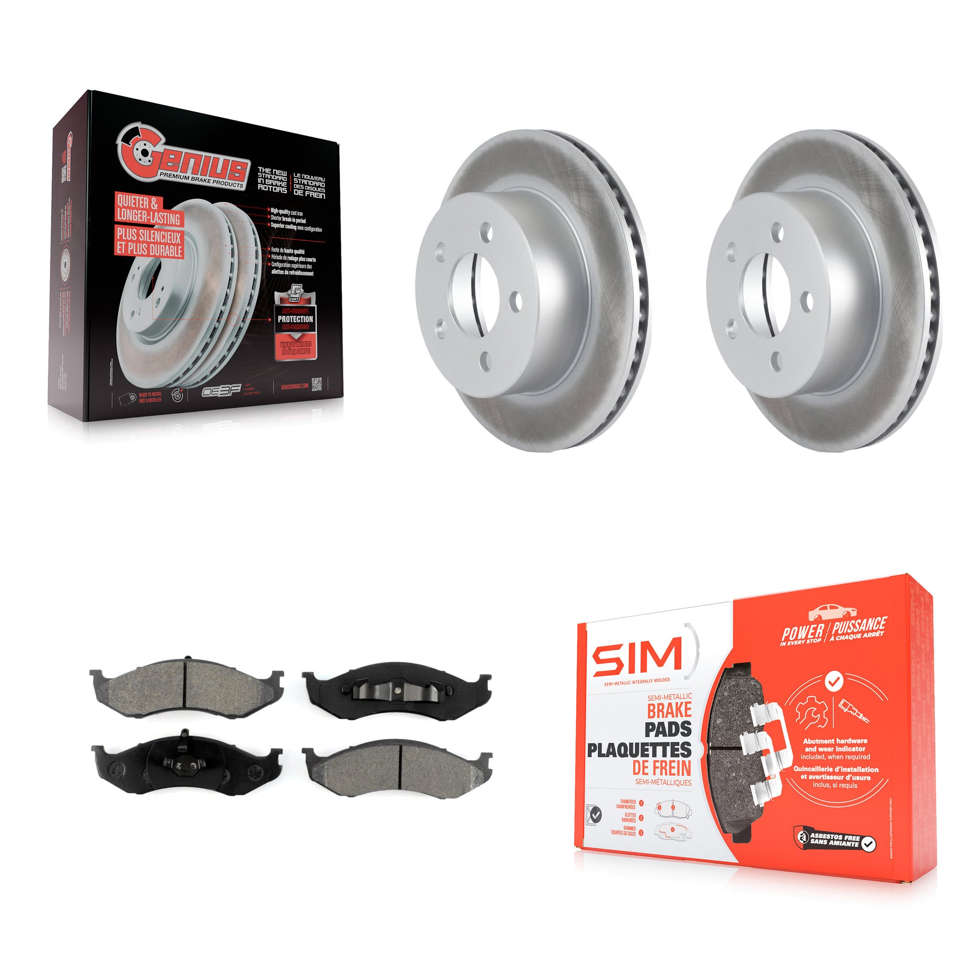 Transit Auto KGS-100137 Disc Brake Kit for 1993-2006 Jeep Cherokee, Jeep TJ and More - Front