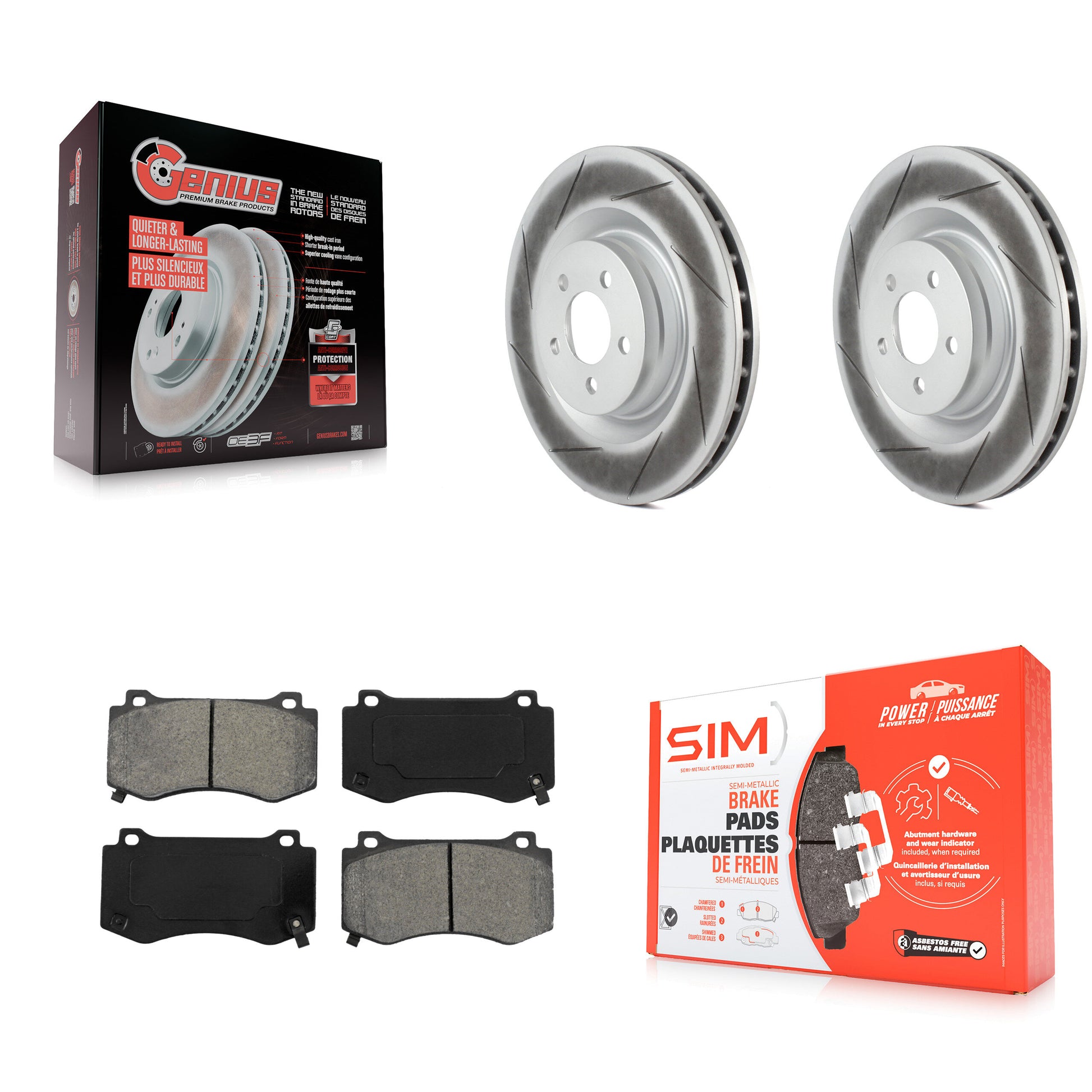 Transit Auto KGS-100155 Disc Brake Kit for 2005-2023 Dodge Challenger, Dodge Charger and More - Front