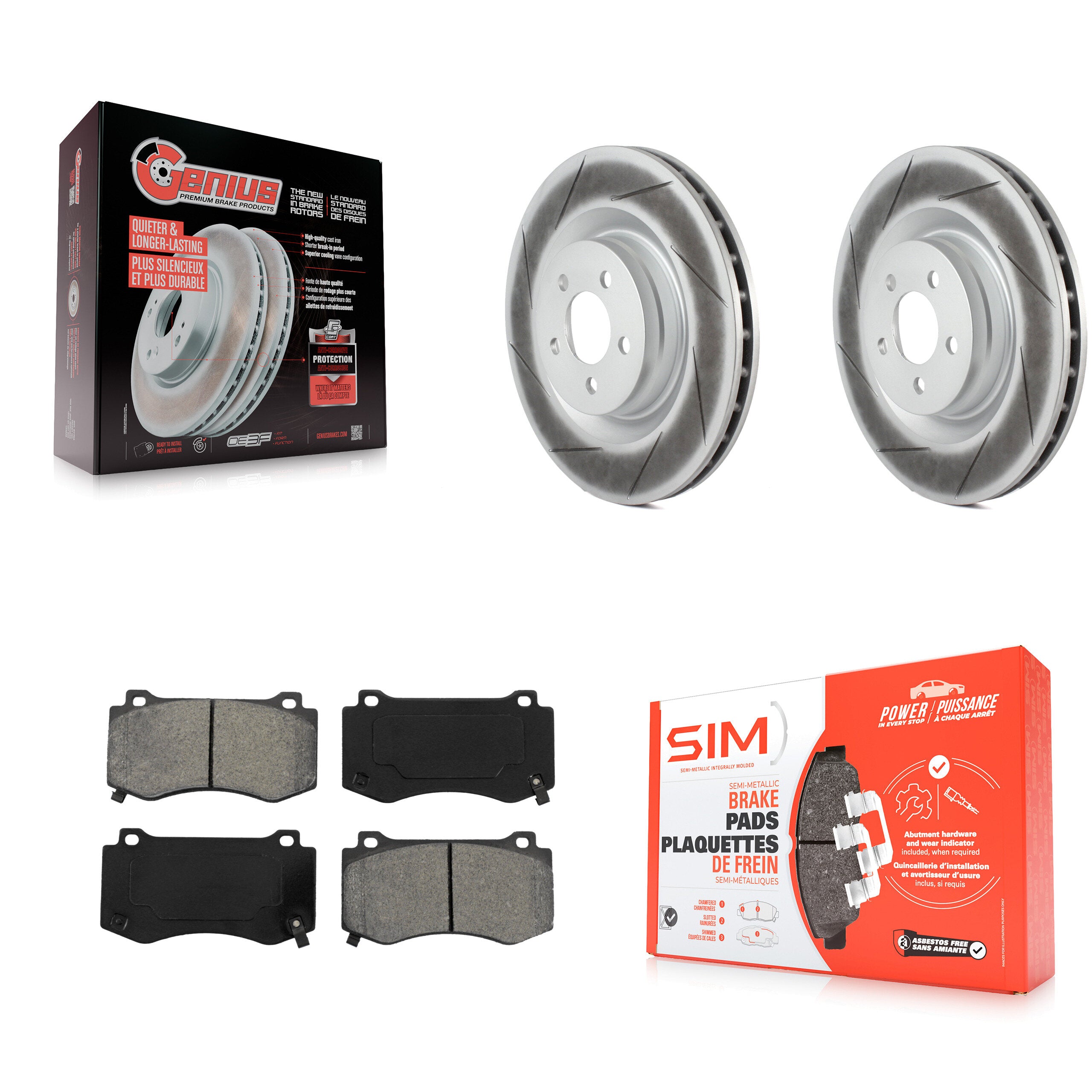 Transit Auto KGS-100155 Disc Brake Kit for 2005-2023 Dodge Challenger, Dodge Charger and More - Front