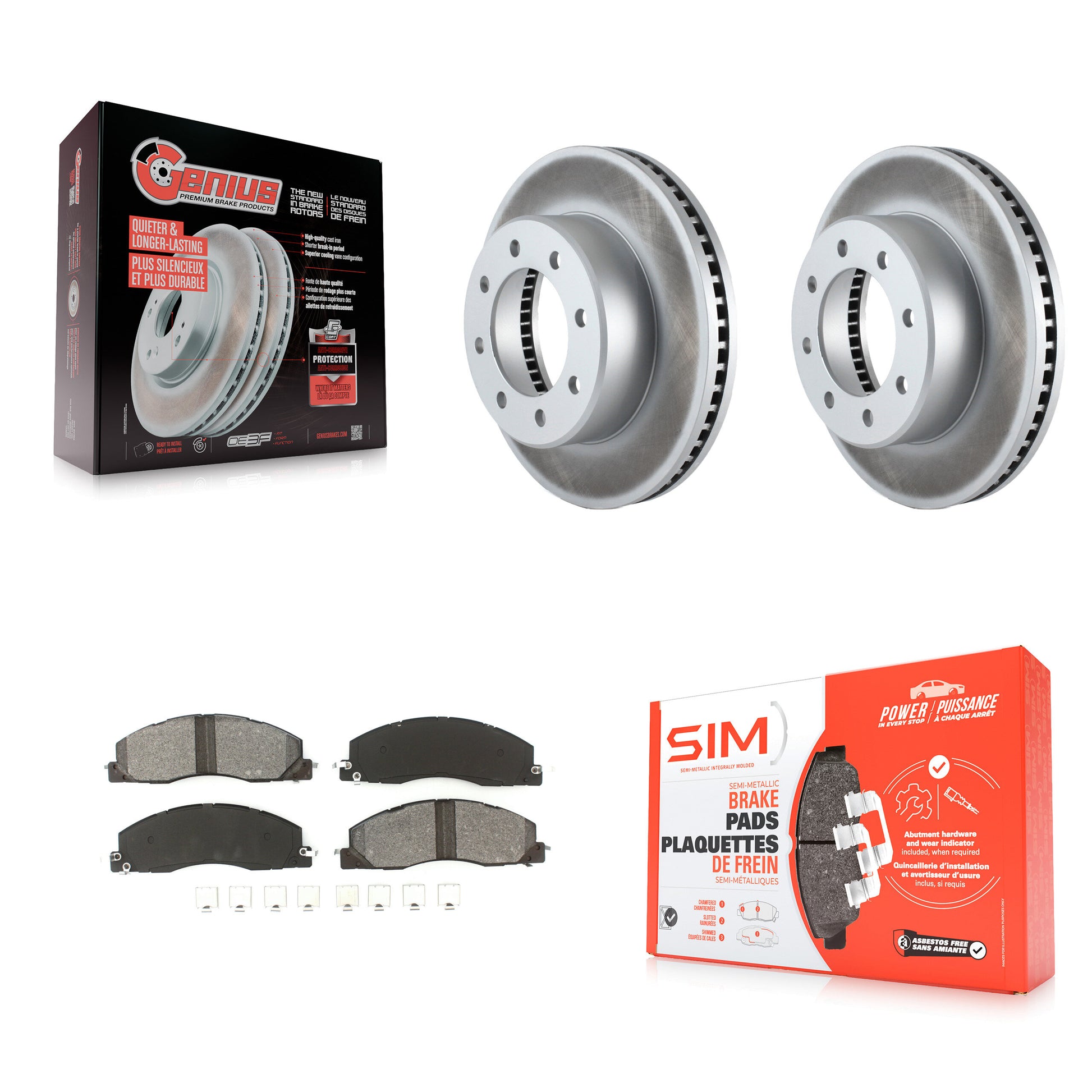 Transit Auto KGS-100164 Disc Brake Kit for 2009-2018 Ram 1500, Ram 2500 and More - Front