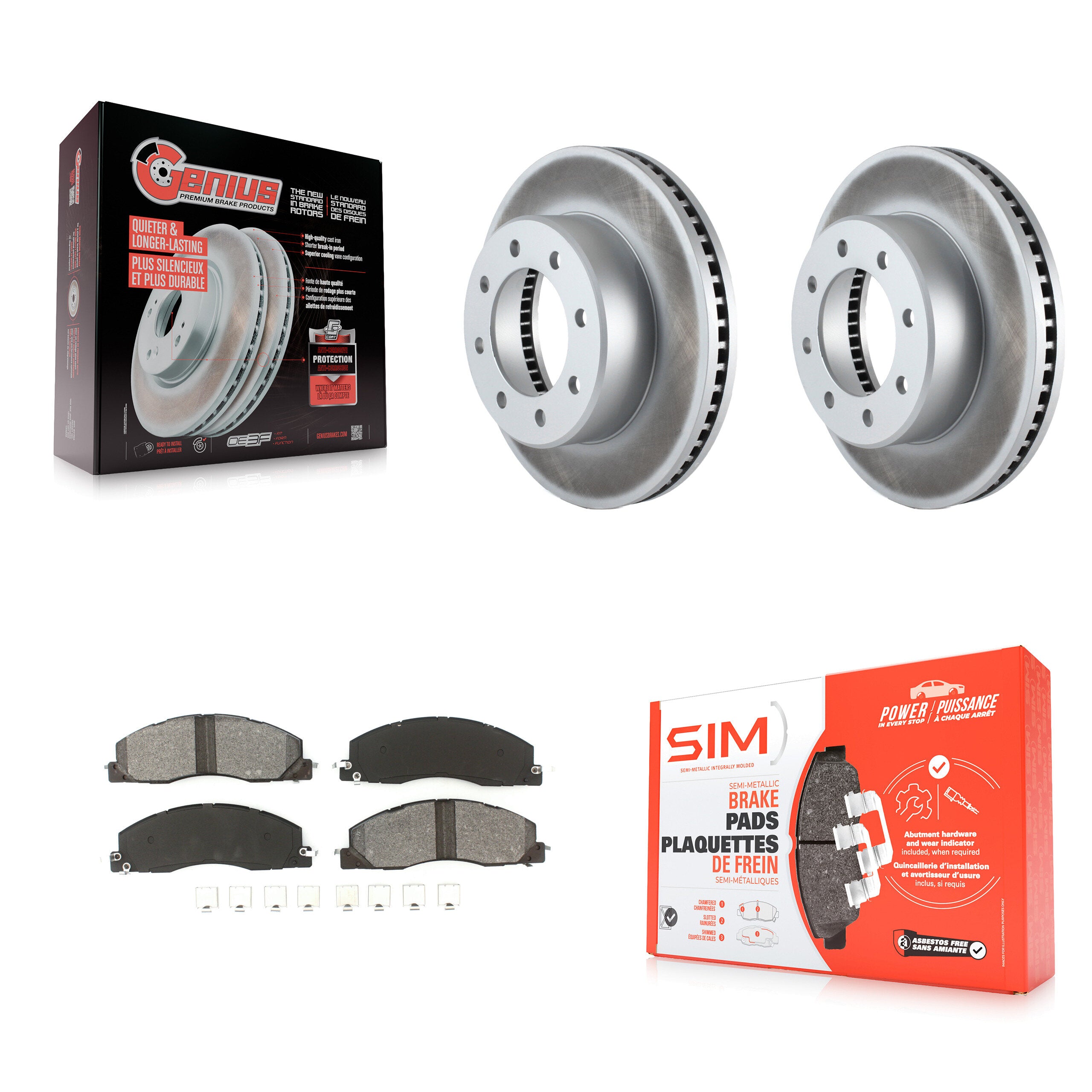 Transit Auto KGS-100164 Disc Brake Kit for 2009-2018 Ram 1500, Ram 2500 and More - Front