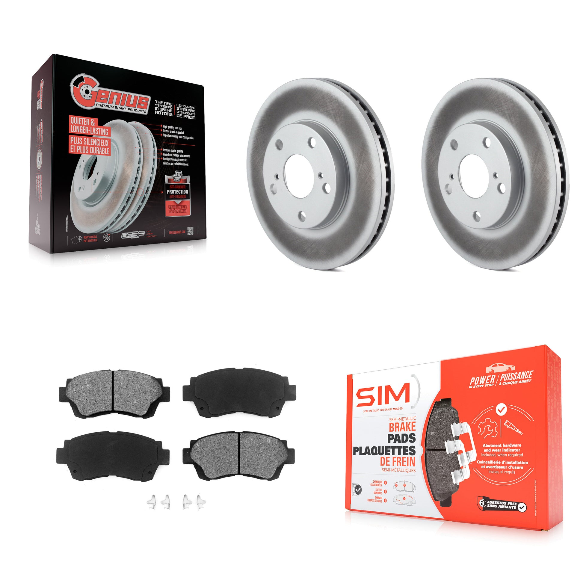 Transit Auto KGS-100184 Disc Brake Kit for 1992-2003 Toyota Camry, Toyota Sienna and More - Front
