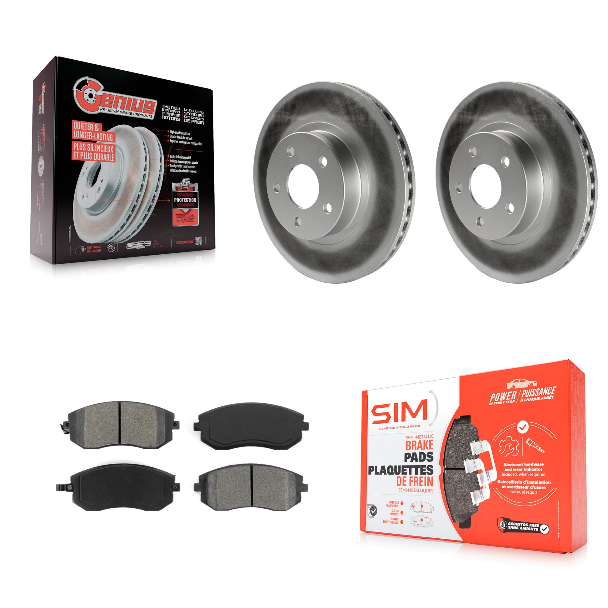 Transit Auto KGS-100200 Disc Brake Kit for 2002-2010 Subaru Impreza, Saab 9-2X, Subaru Legacy - Front
