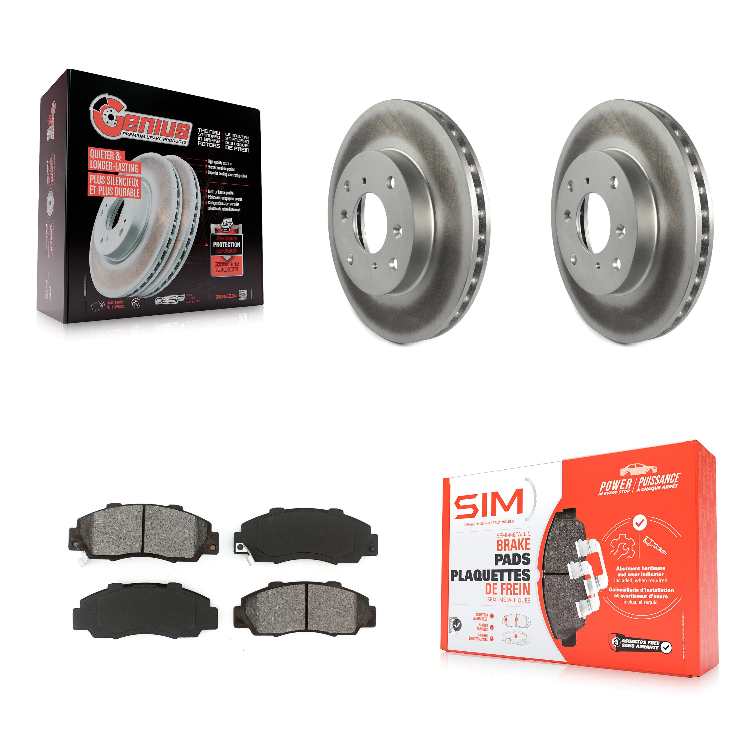 Transit Auto KGS-100203 Disc Brake Kit for 1993-1994 Honda Prelude - Front