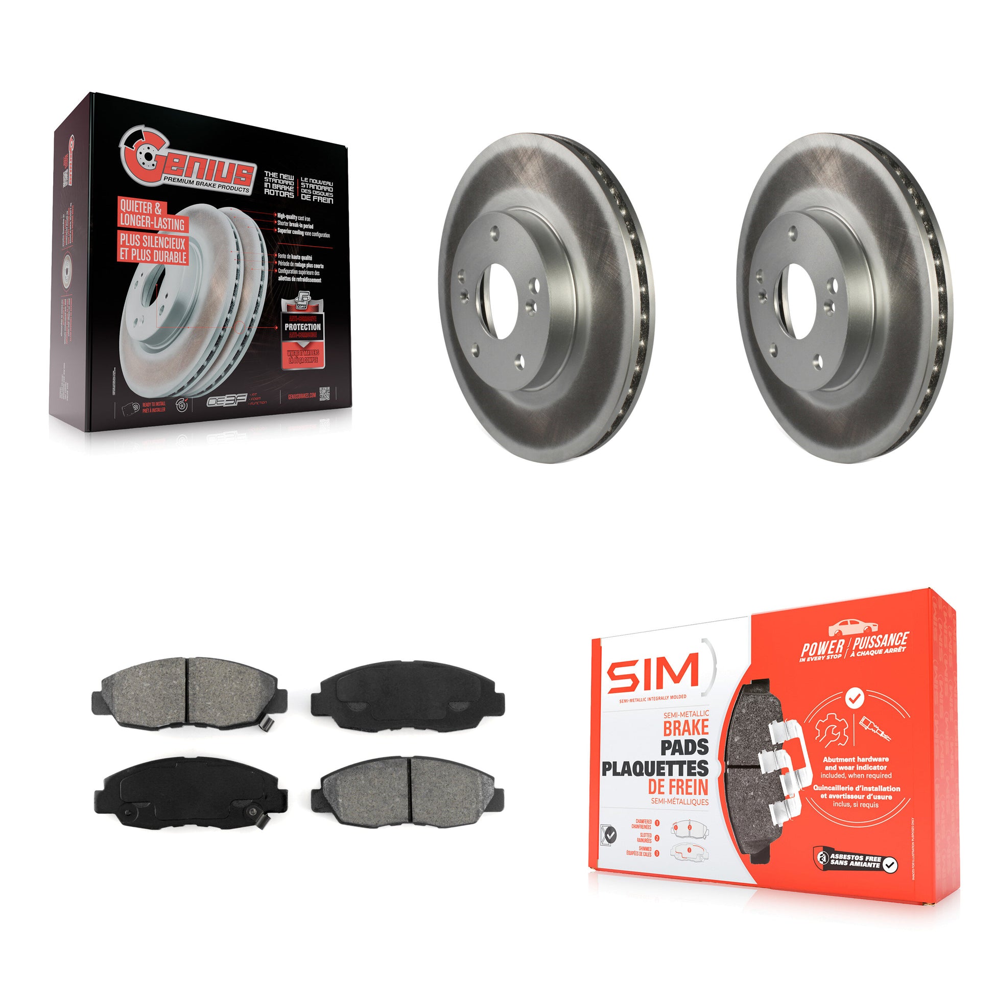 Transit Auto KGS-100205 Disc Brake Kit for 2011 Honda Civic - Front