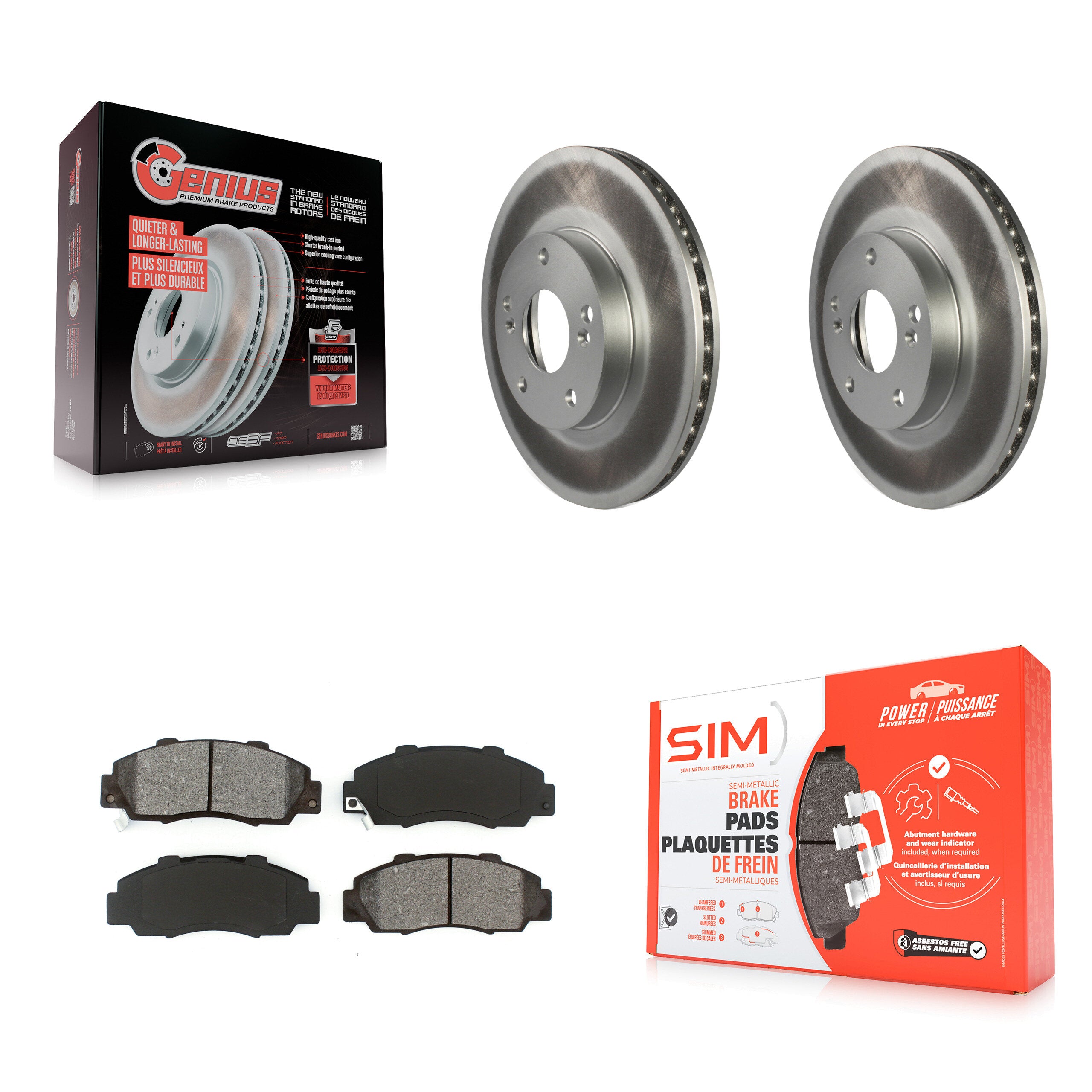 Transit Auto KGS-100206 Disc Brake Kit for 1998-2002 Honda Accord - Front
