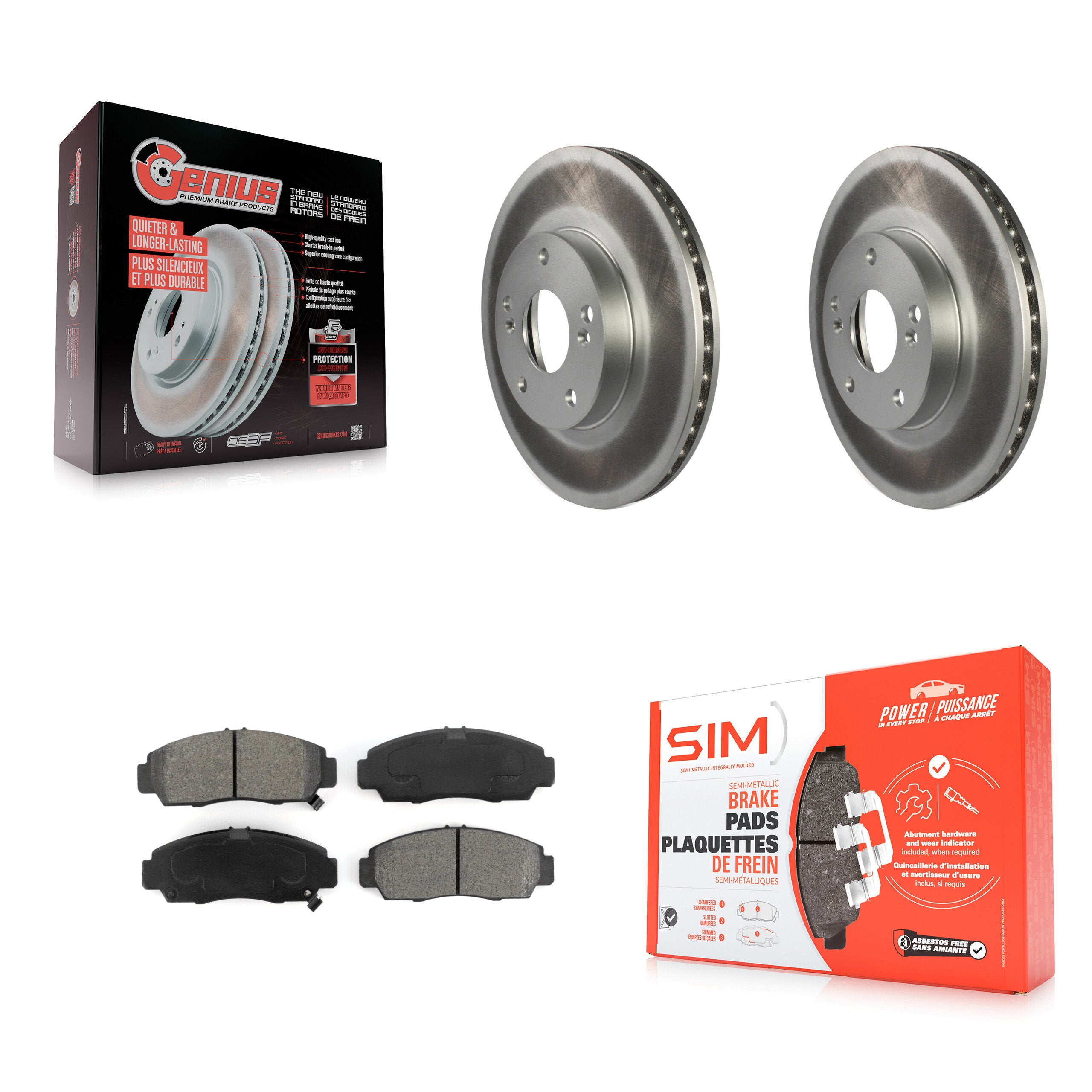 Transit Auto KGS-100207 Disc Brake Kit for 2005 Honda Accord - Front