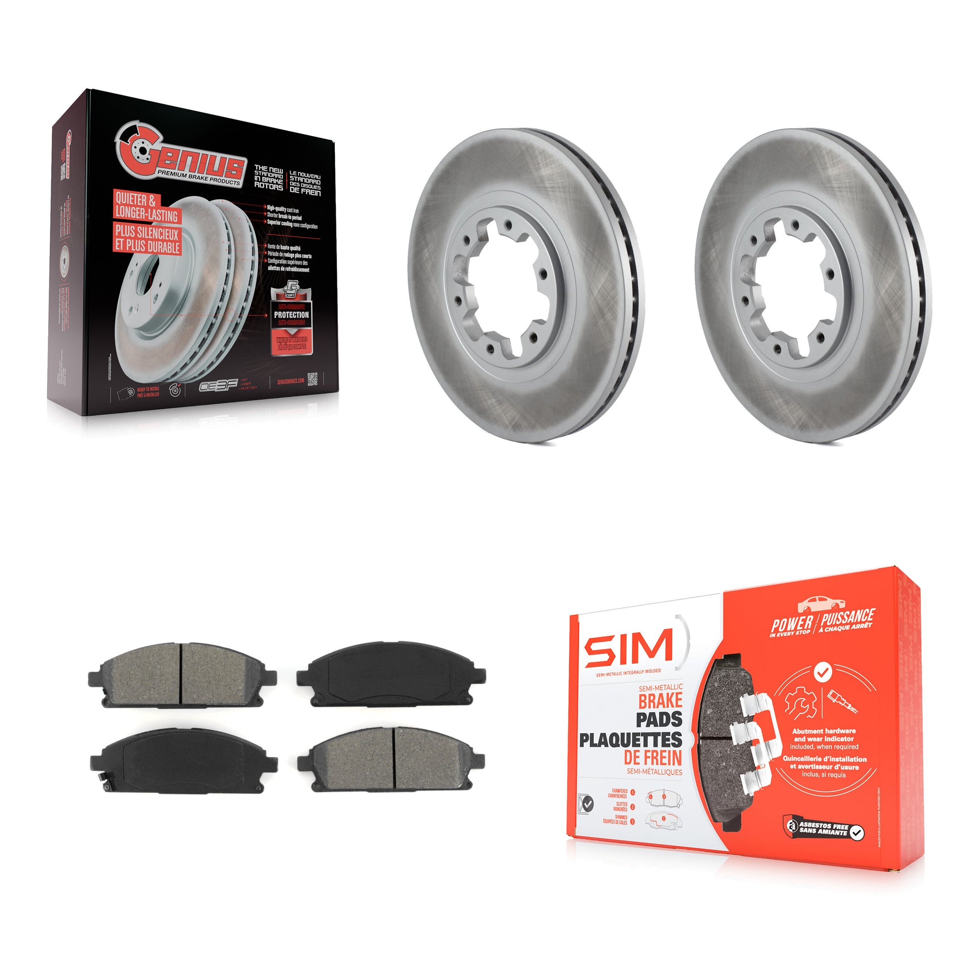 Transit Auto KGS-100210 Disc Brake Kit for 1998-2004 Nissan Pathfinder, INFINITI QX4 - Front