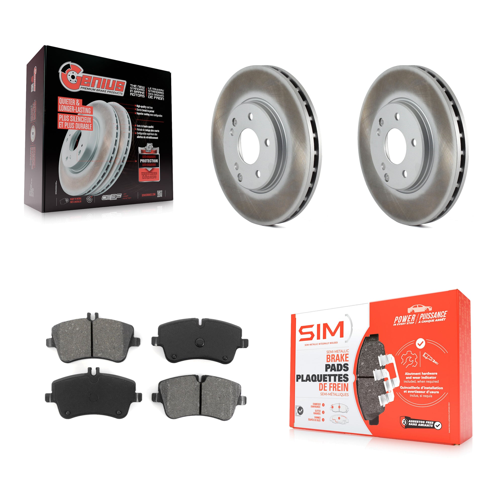 Transit Auto KGS-100213 Disc Brake Kit for 2001-2011 Mercedes-Benz SLK300, Mercedes-Benz C280 and More - Front