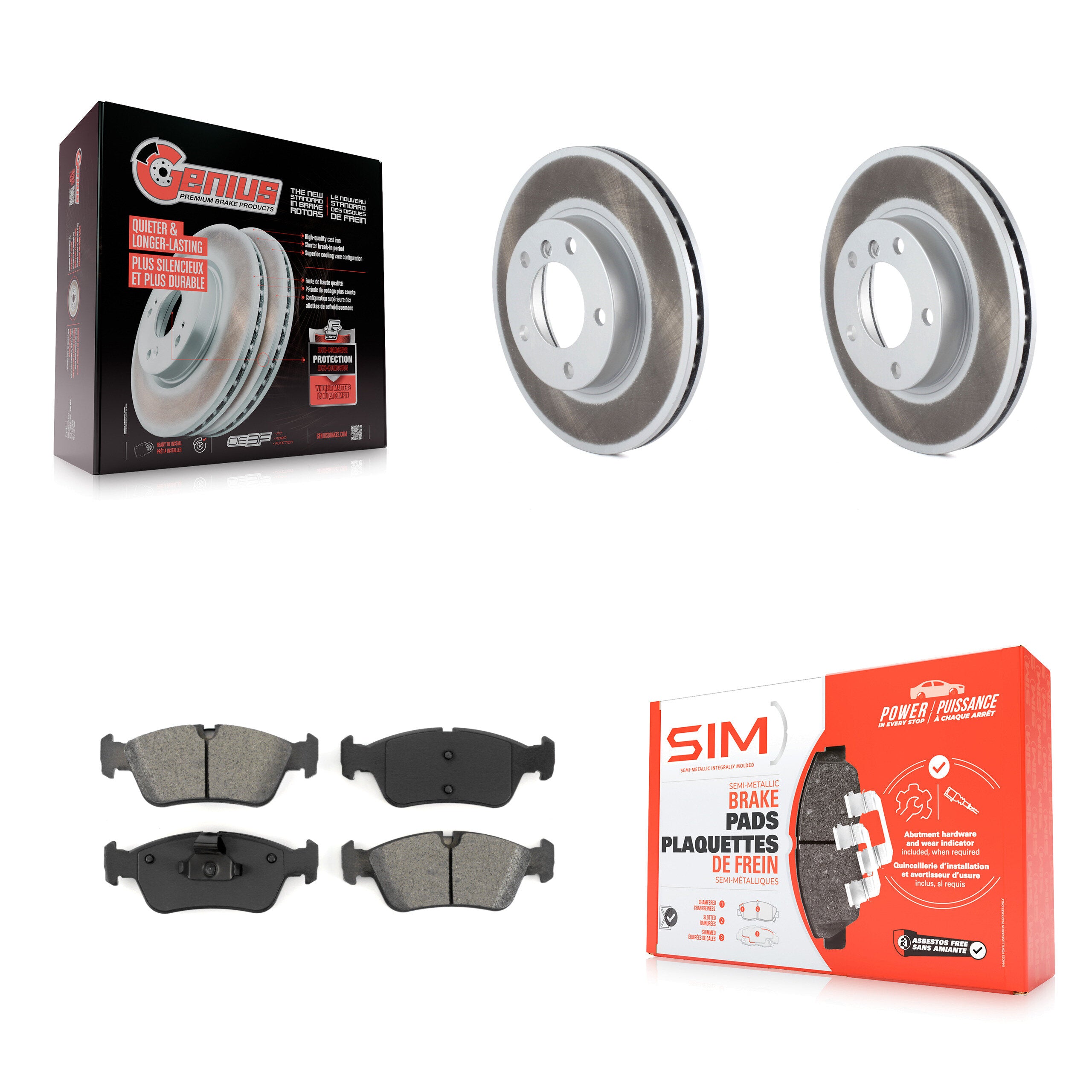 Transit Auto KGS-100216 Disc Brake Kit for 1991-2005 BMW Z4, BMW 320i and More - Front