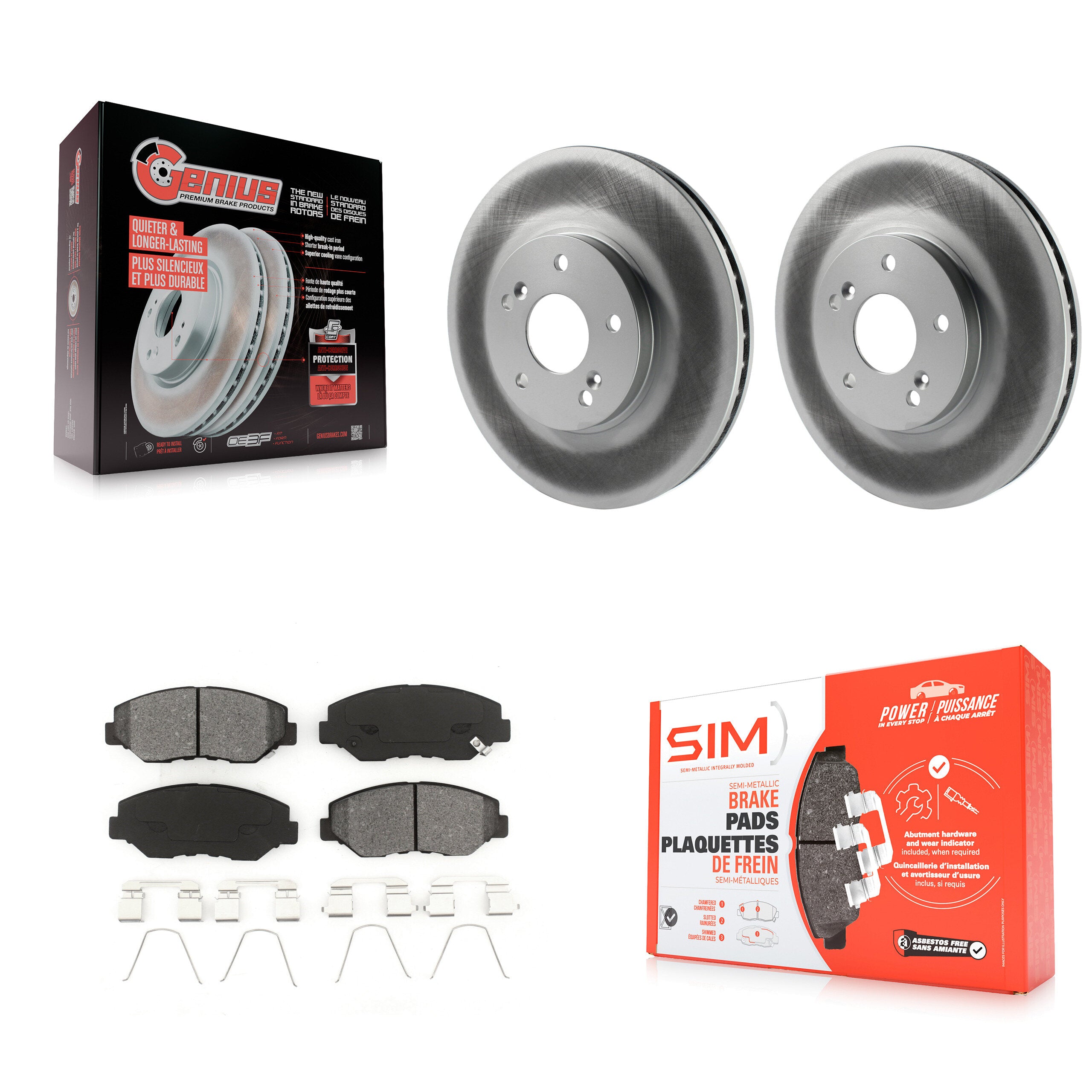 Transit Auto KGS-100221 Disc Brake Kit for 2003-2008 Honda Accord, Honda Pilot - Front