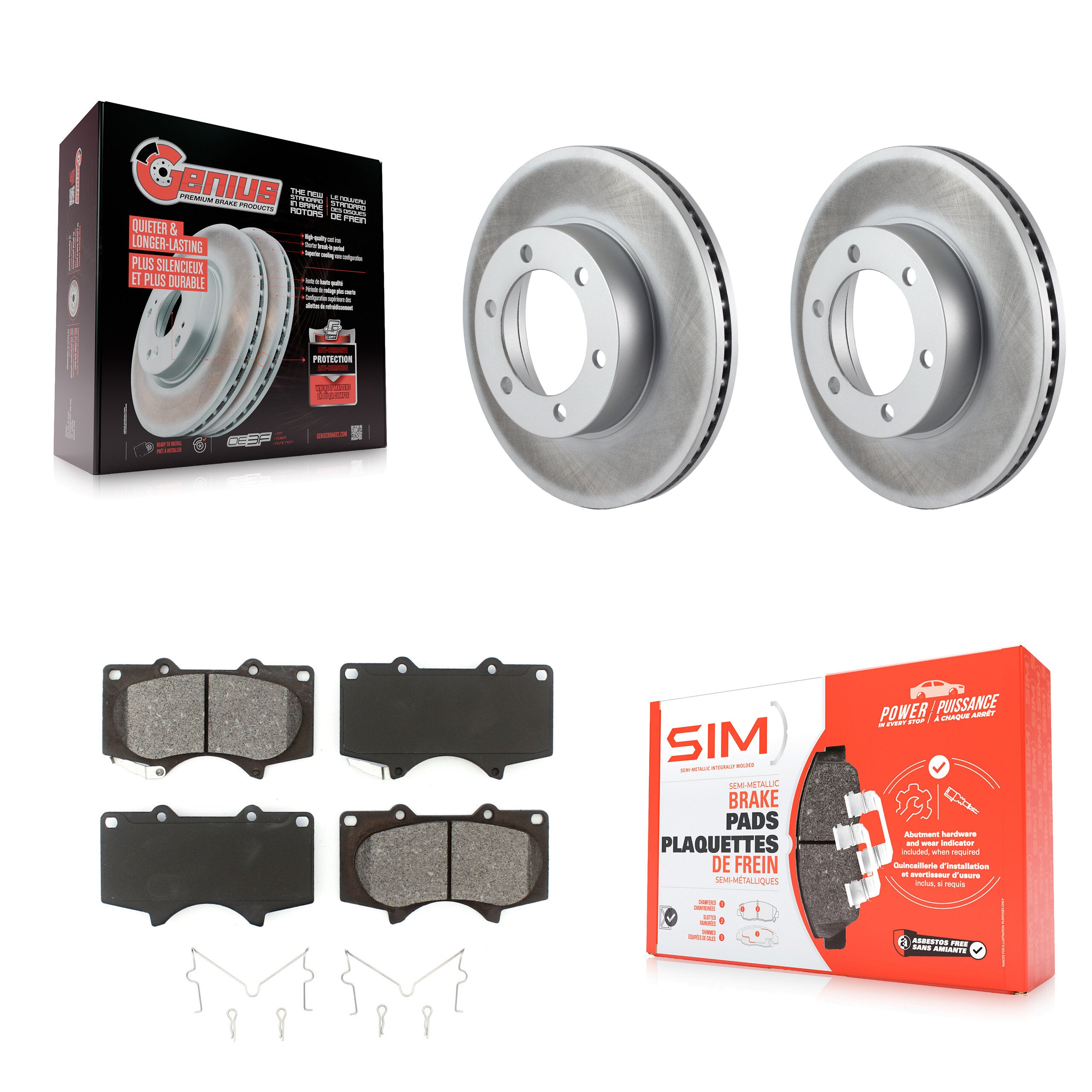 Transit Auto KGS-100233 Disc Brake Kit for 2000-2007 Toyota Sequoia, Toyota Tundra - Front