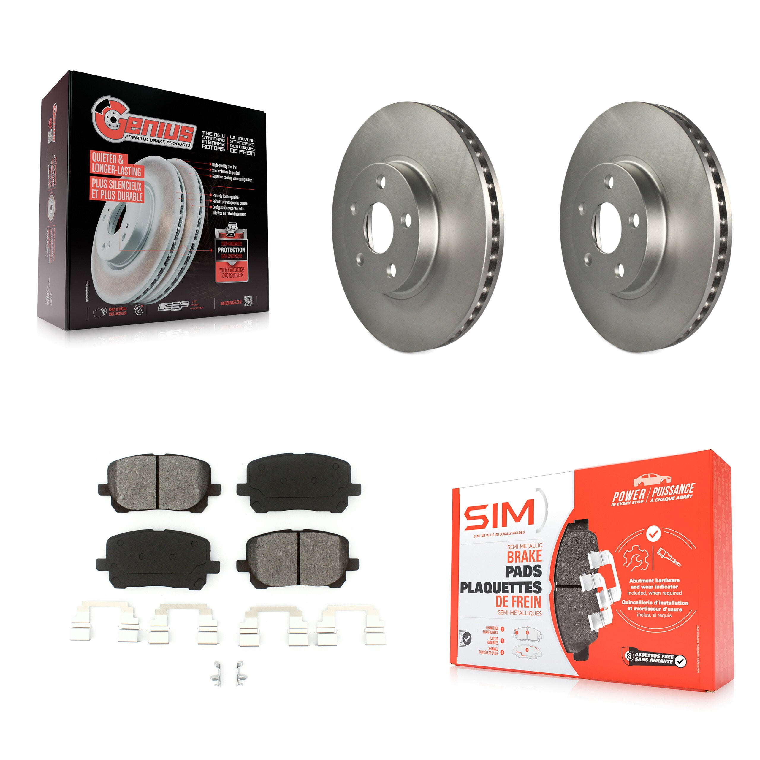 Transit Auto KGS-100235 Disc Brake Kit for 2003-2008 Pontiac Vibe, Toyota Corolla, Toyota Matrix - Front