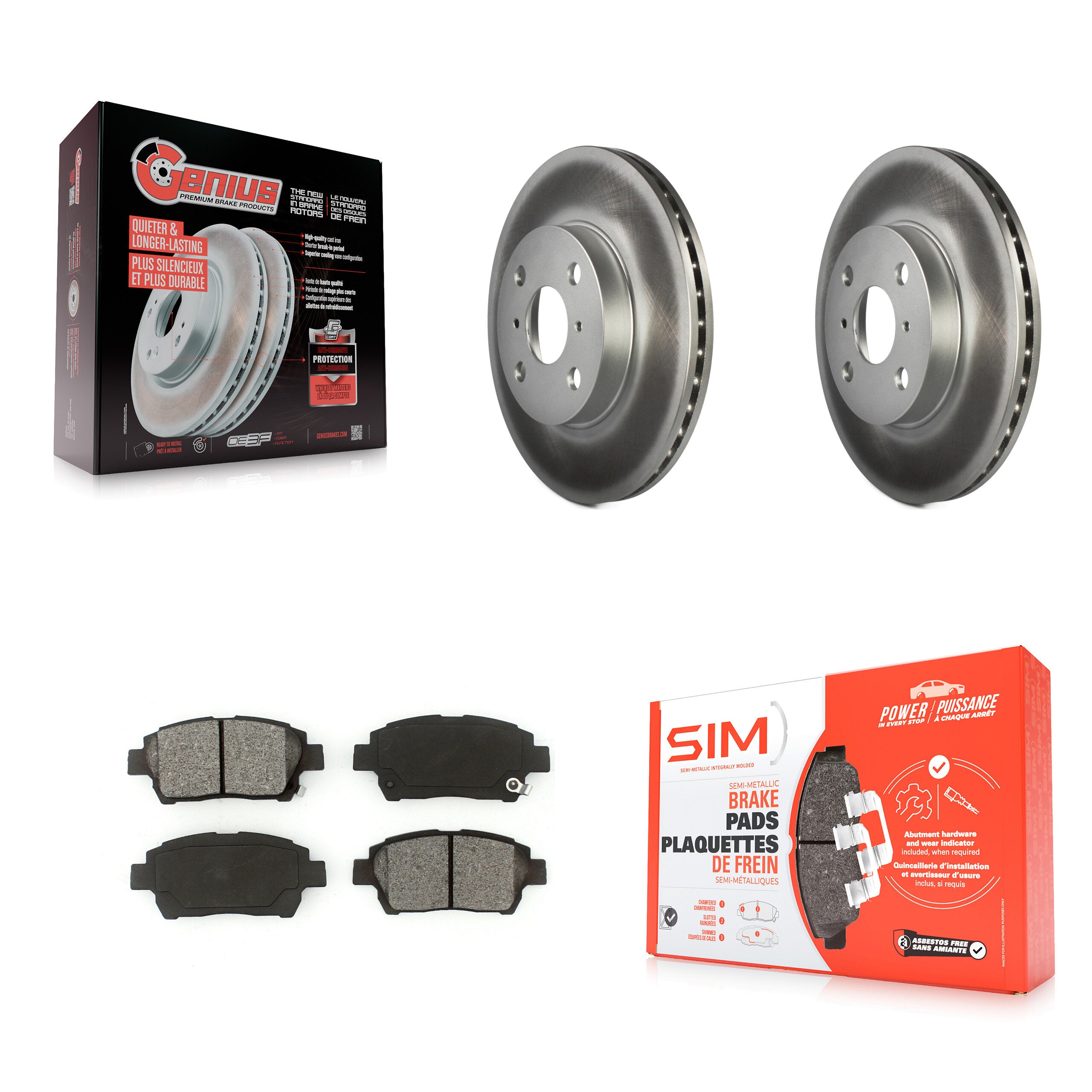 Transit Auto KGS-100236 Disc Brake Kit for 2000-2005 Toyota Echo, Toyota MR2 Spyder - Front