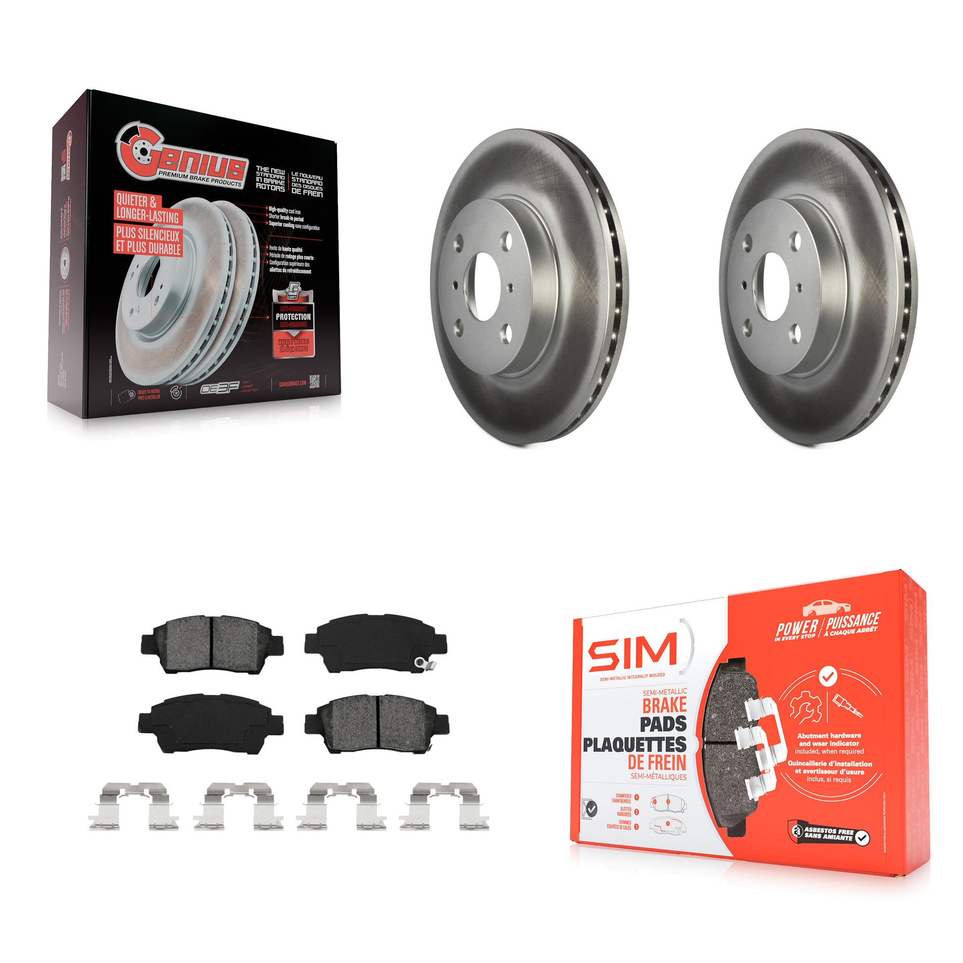 Transit Auto KGS-100237 Disc Brake Kit for 2000 Toyota Echo - Front