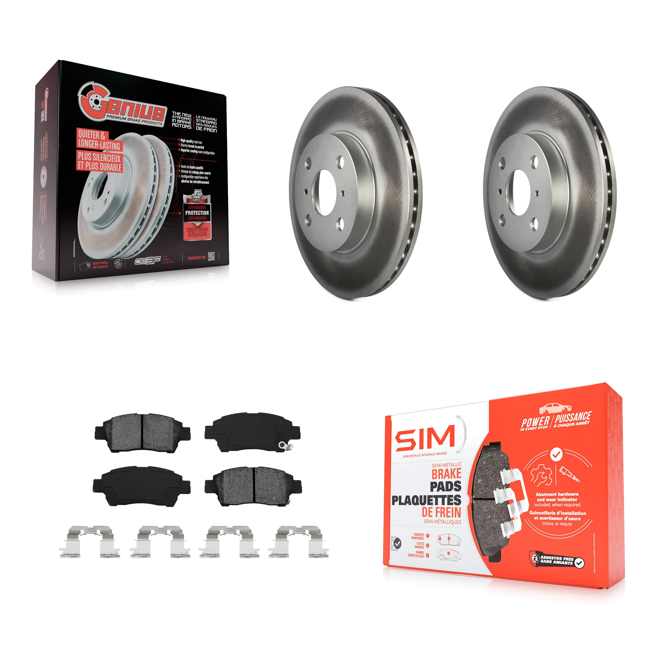 Transit Auto KGS-100237 Disc Brake Kit for 2000 Toyota Echo - Front