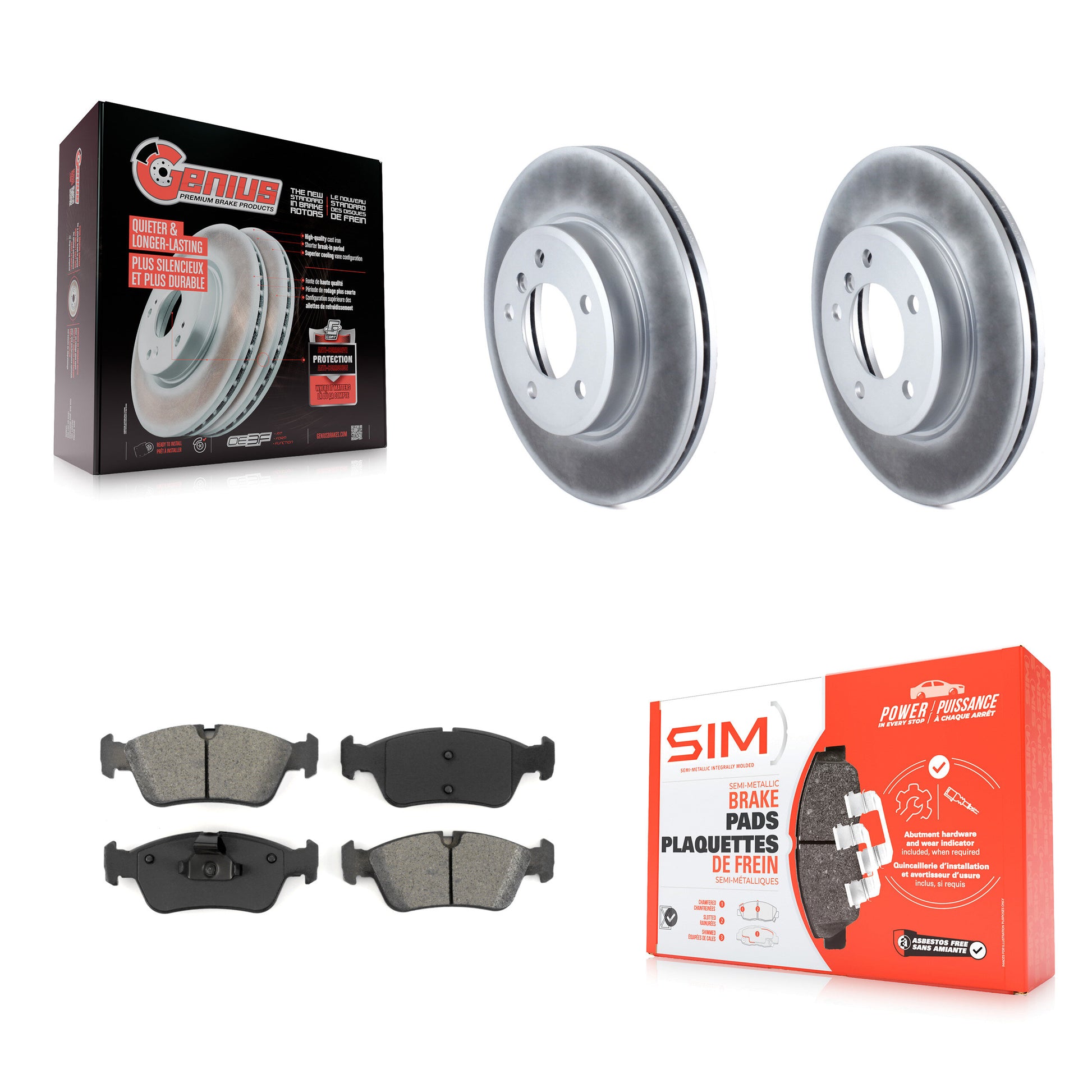 Transit Auto KGS-100240 Disc Brake Kit for 1998-2008 BMW Z4, BMW 320i and More - Front