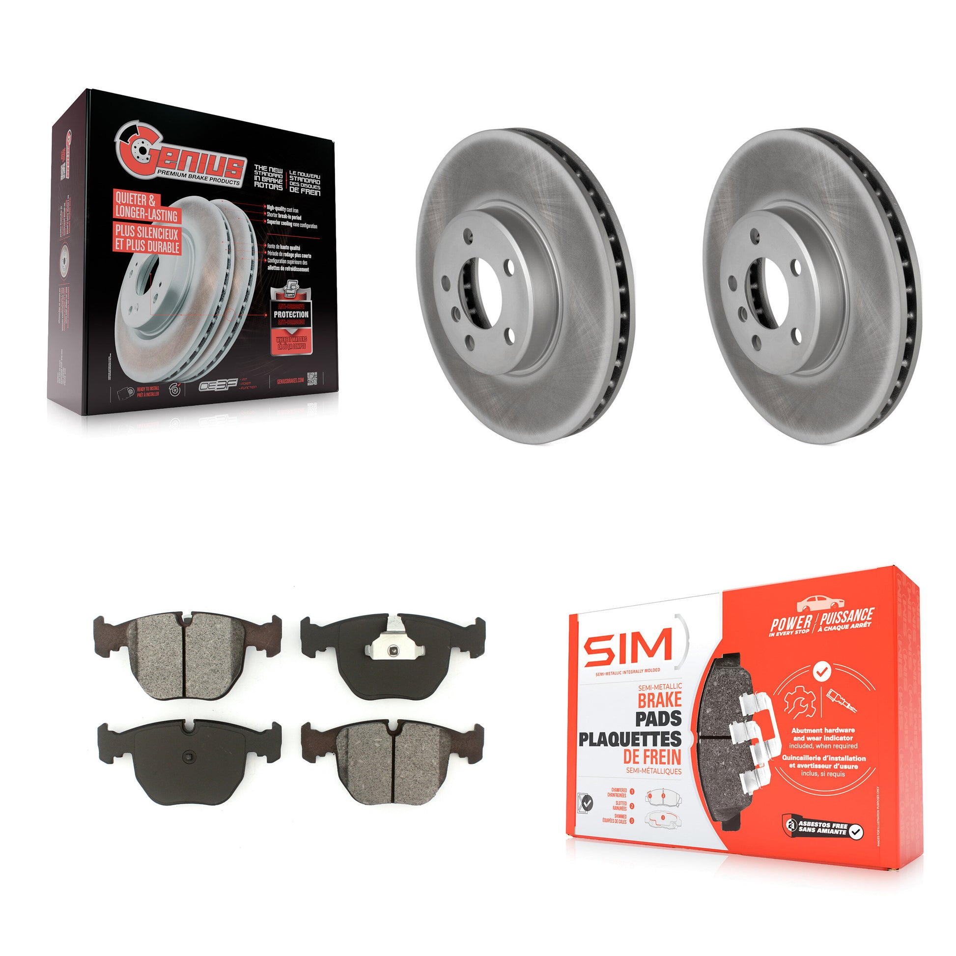Transit Auto KGS-100241 Disc Brake Kit for 2000-2006 BMW X5 - Front