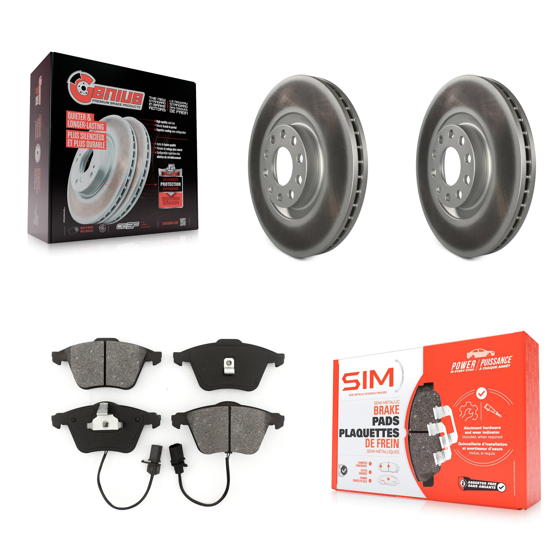 Transit Auto KGS-100243 Disc Brake Kit for 2001-2005 Audi A6, Audi S6, Audi Allroad Quattro - Front