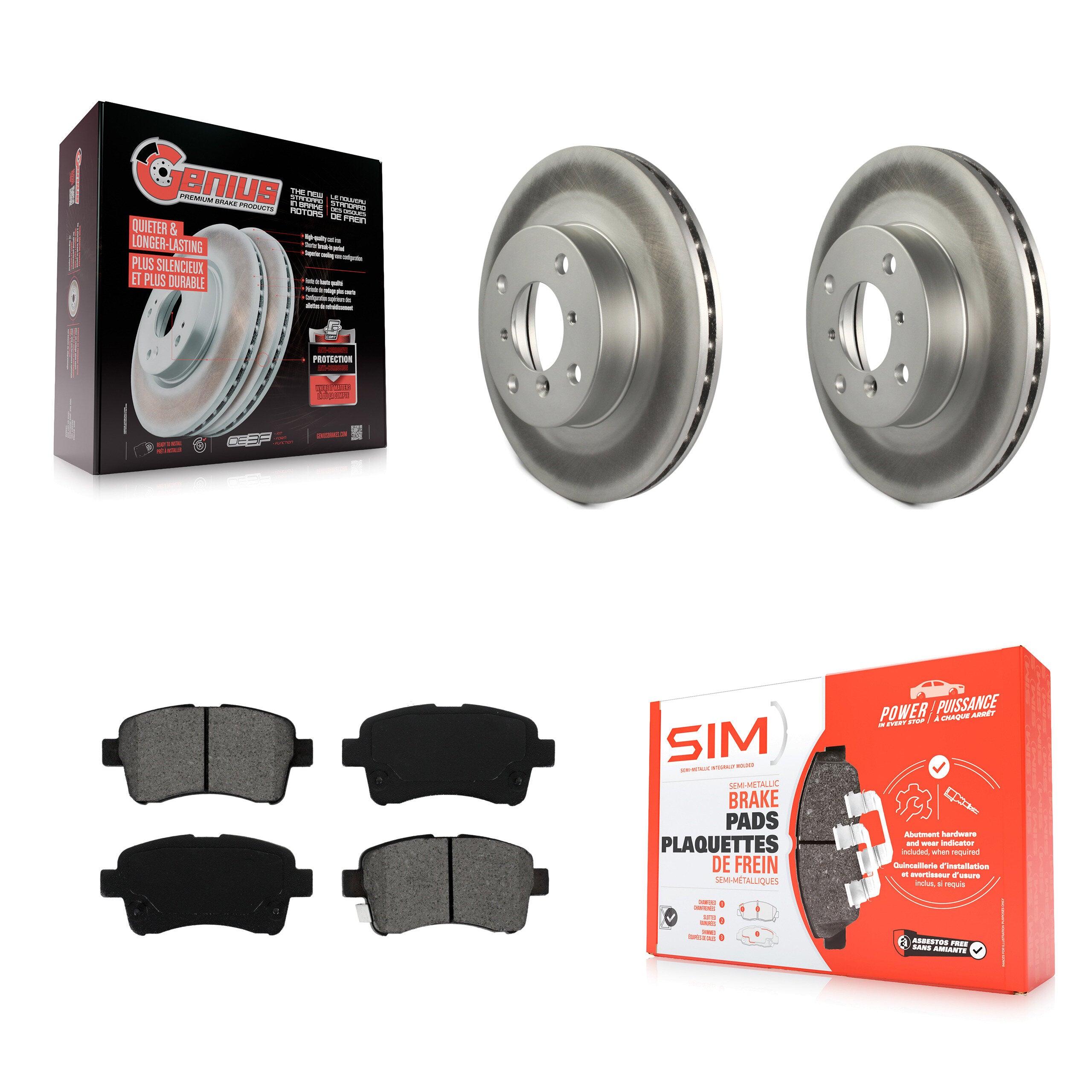 Transit Auto KGS-100246 Disc Brake Kit for 2002-2005 Suzuki Aerio - Front