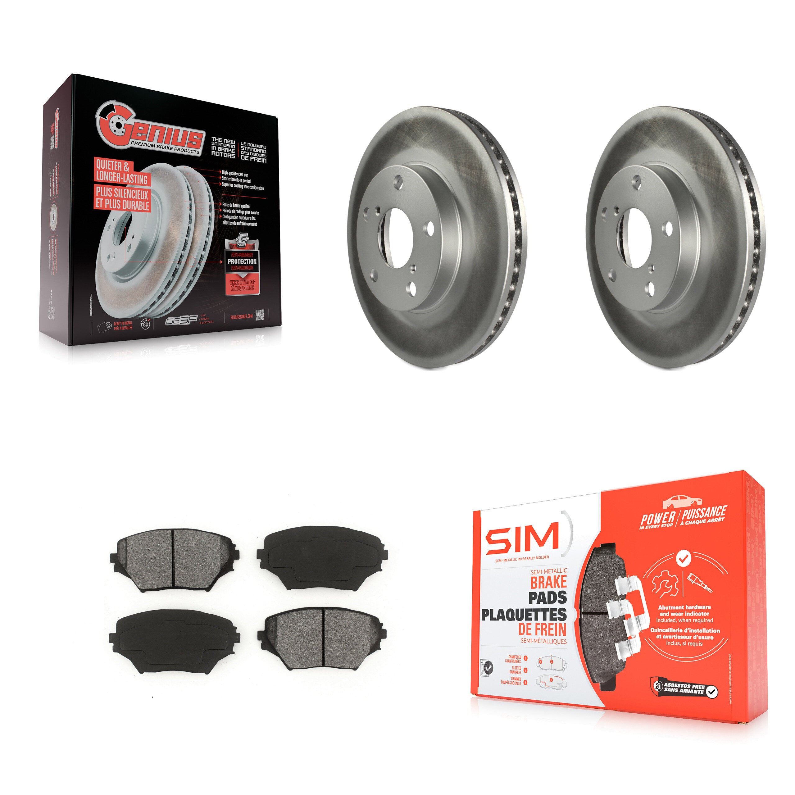 Transit Auto KGS-100247 Disc Brake Kit for 2001-2005 Toyota RAV4 - Front