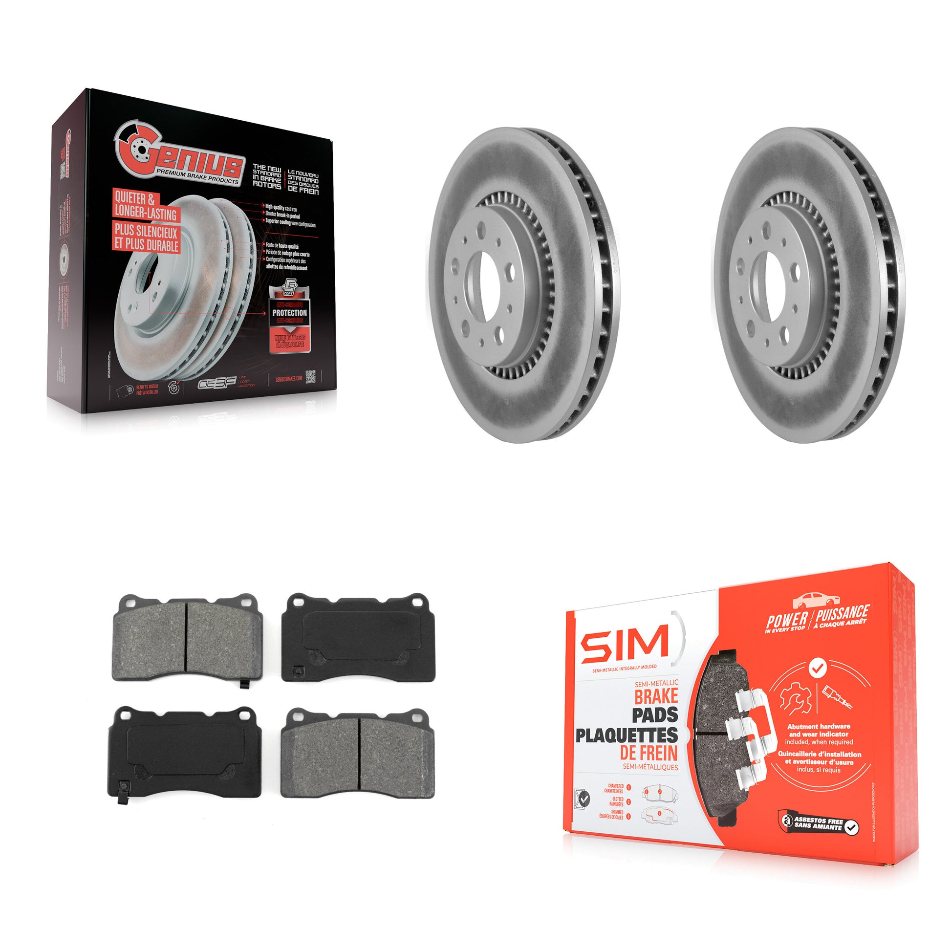 Transit Auto KGS-100250 Disc Brake Kit for 2005-2007 Volvo V70 - Front