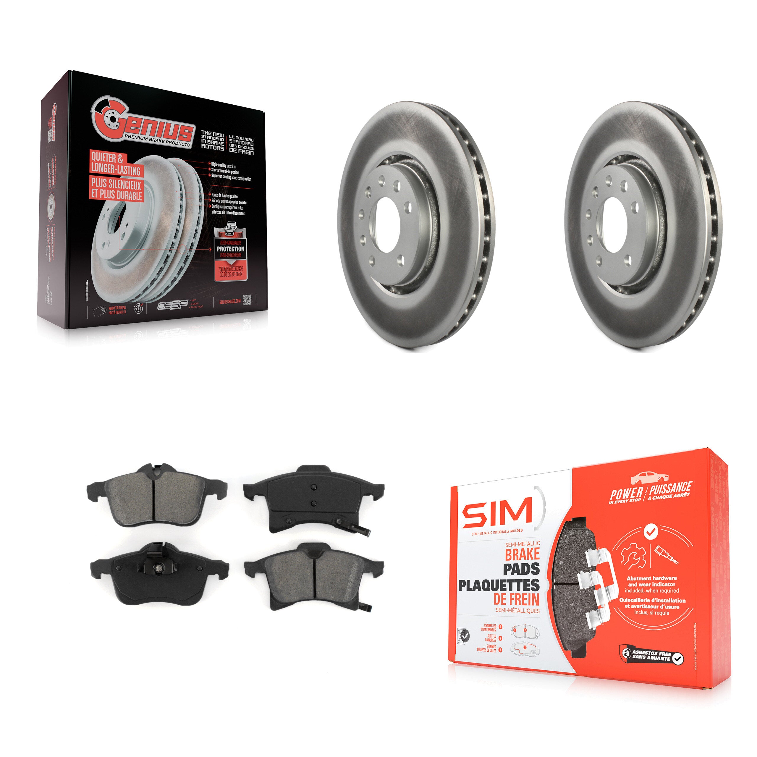 Transit Auto KGS-100252 Disc Brake Kit for 2008-2009 Saturn Astra - Front