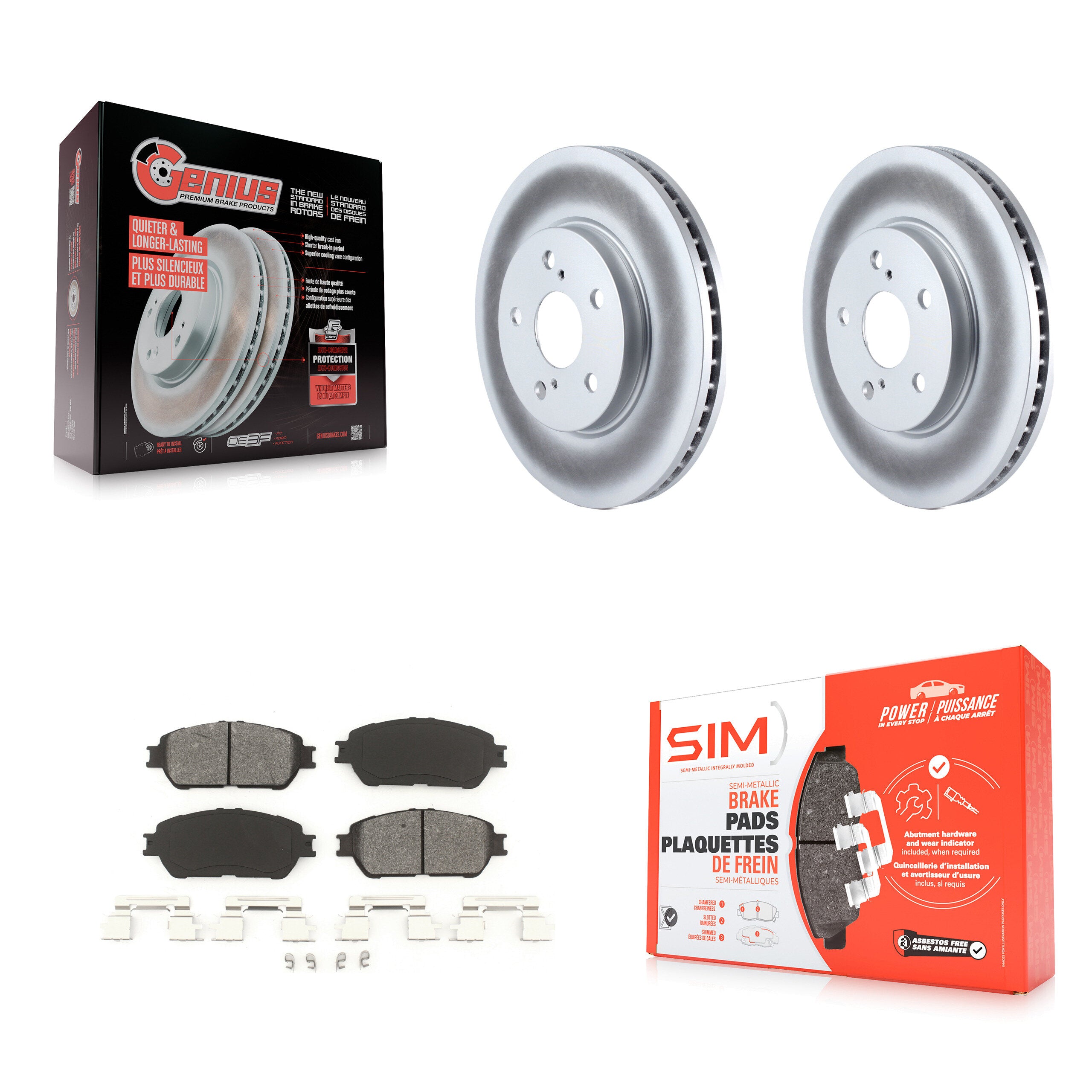 Transit Auto KGS-100260 Disc Brake Kit for 2002-2010 Toyota Avalon, Toyota Camry and More - Front