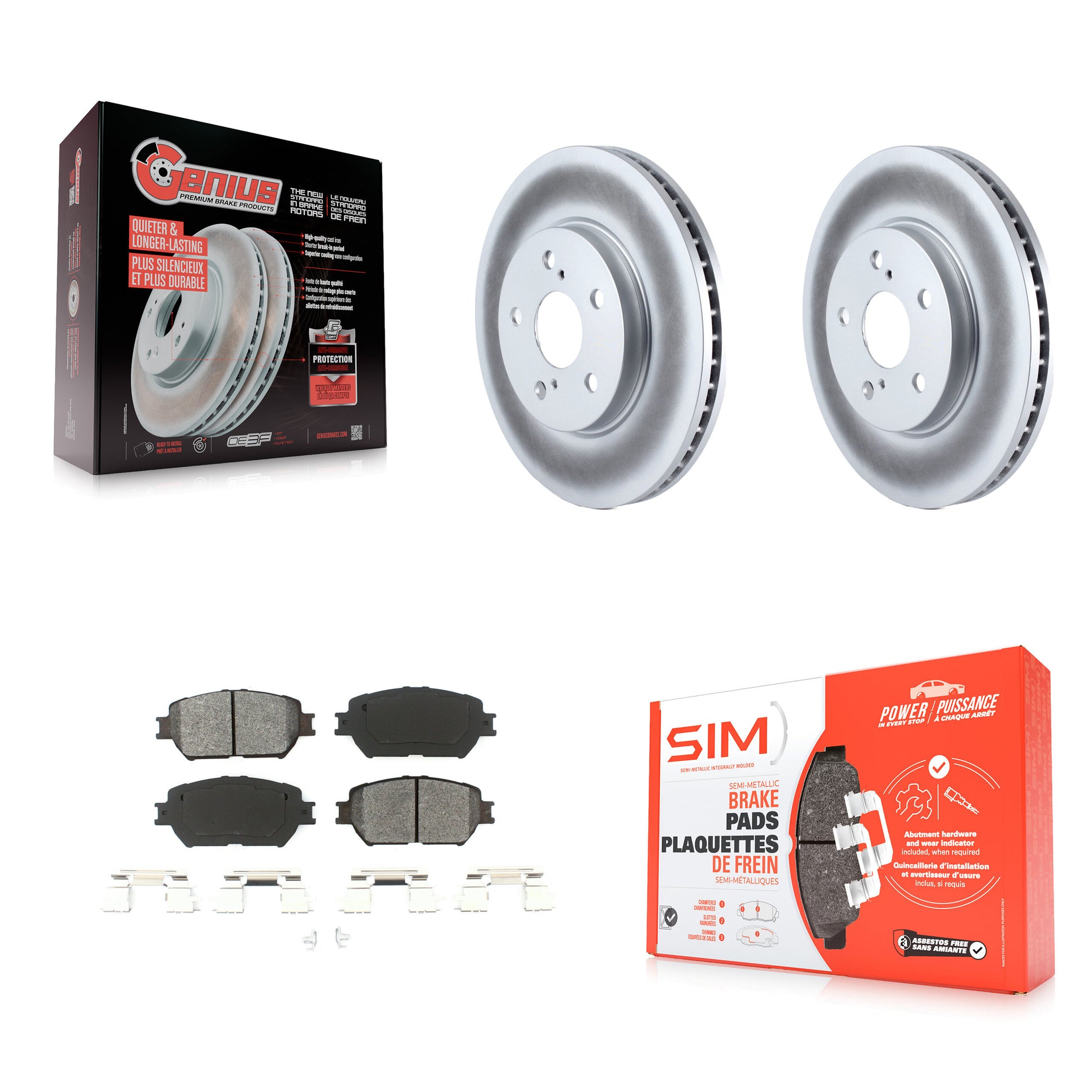 Transit Auto KGS-100261 Disc Brake Kit for 2002-2006 Toyota Camry - Front