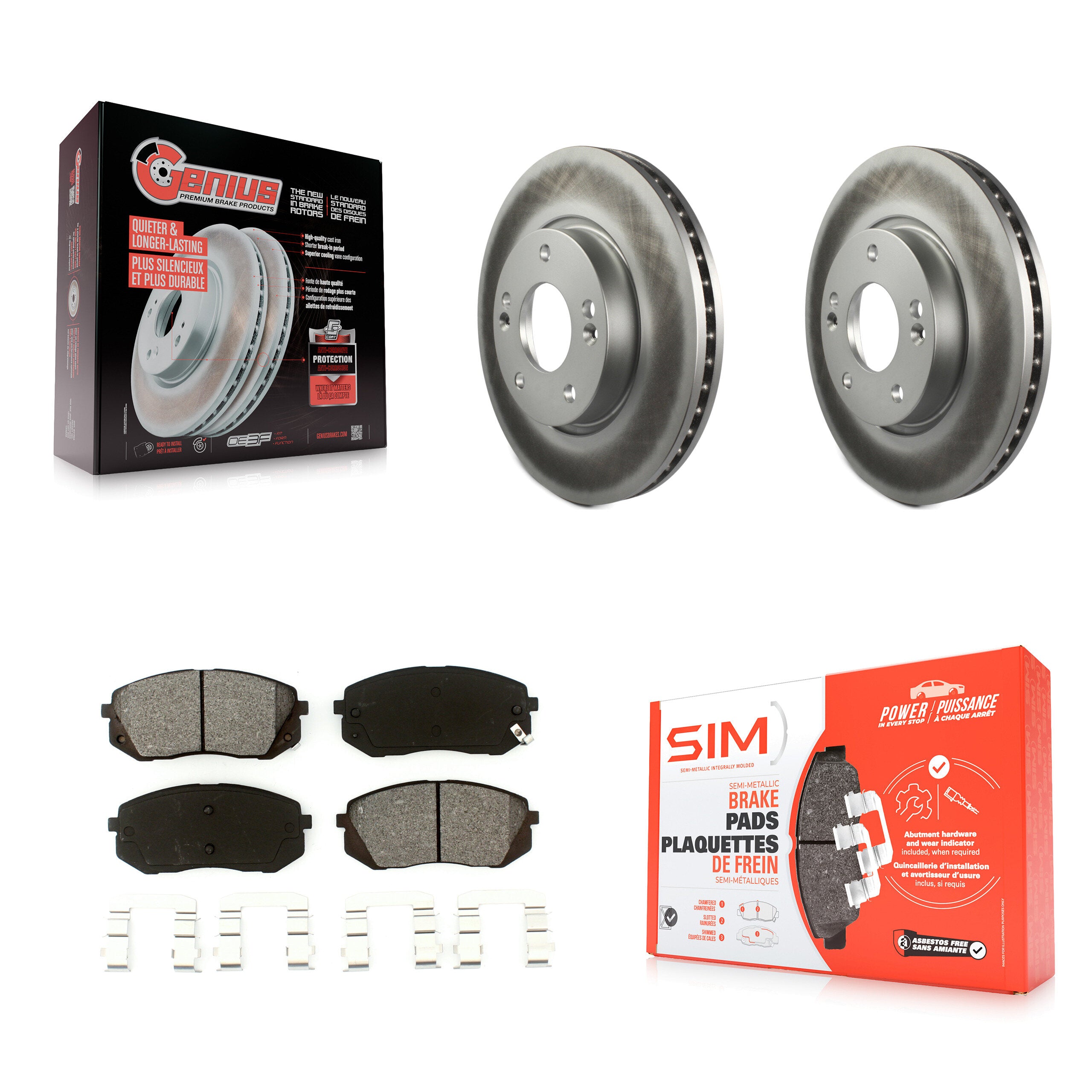 Transit Auto KGS-100264 Disc Brake Kit for 2010-2012 Kia Rondo - Front