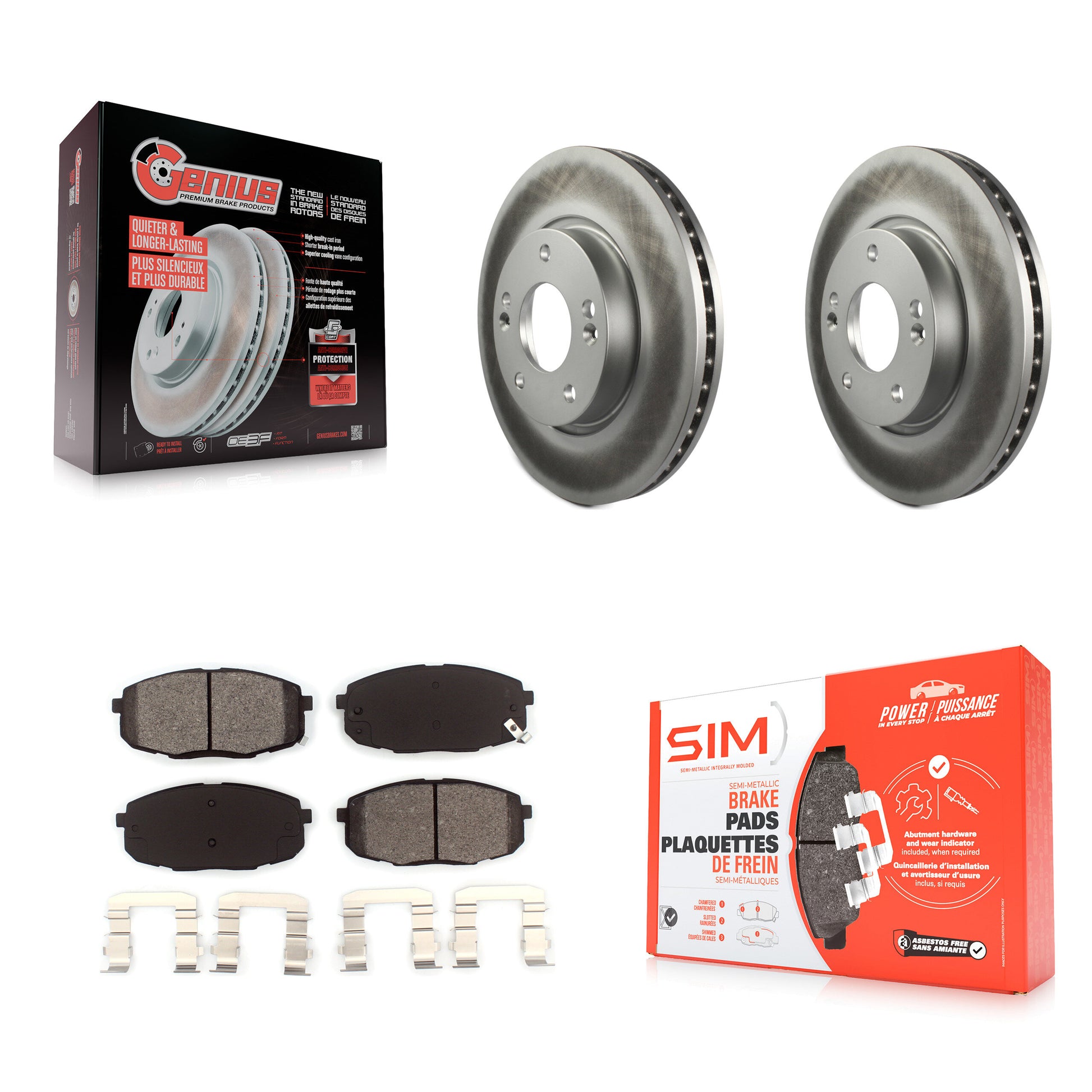 Transit Auto KGS-100265 Disc Brake Kit for 2009-2012 Hyundai Elantra - Front