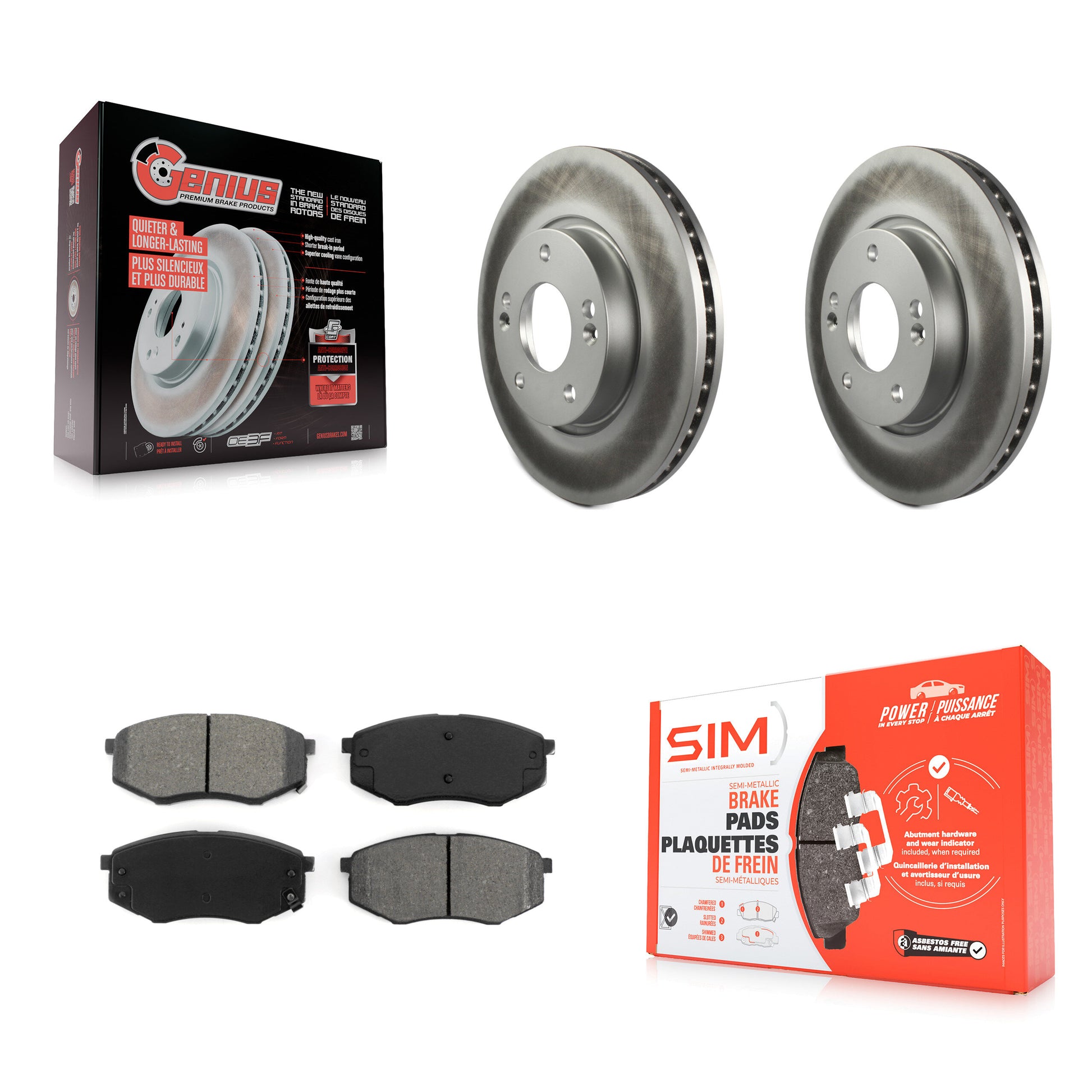 Transit Auto KGS-100266 Disc Brake Kit for 2010-2012 Kia Sportage, Hyundai Tucson - Front