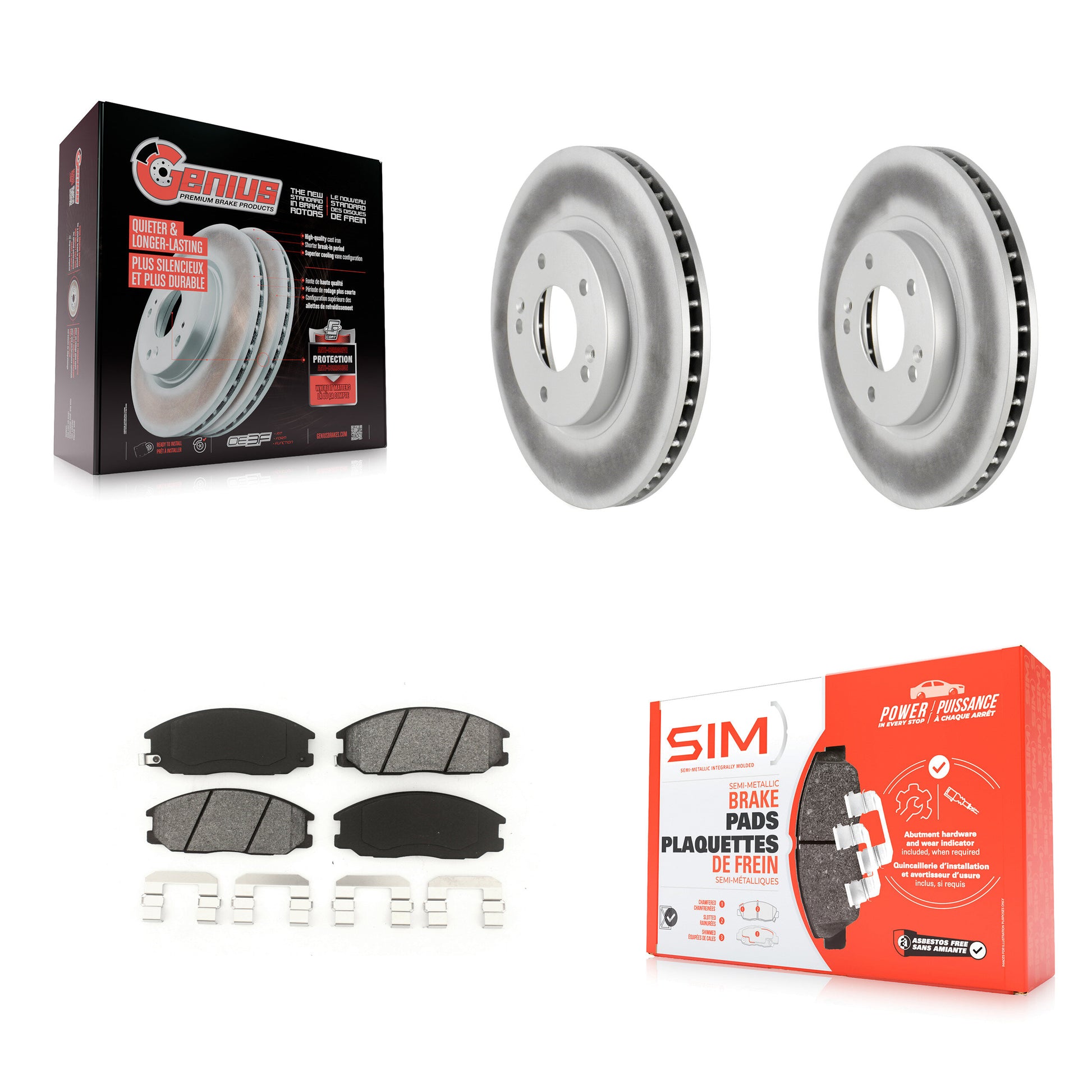 Transit Auto KGS-100270 Disc Brake Kit for 2001-2006 Hyundai Santa Fe - Front