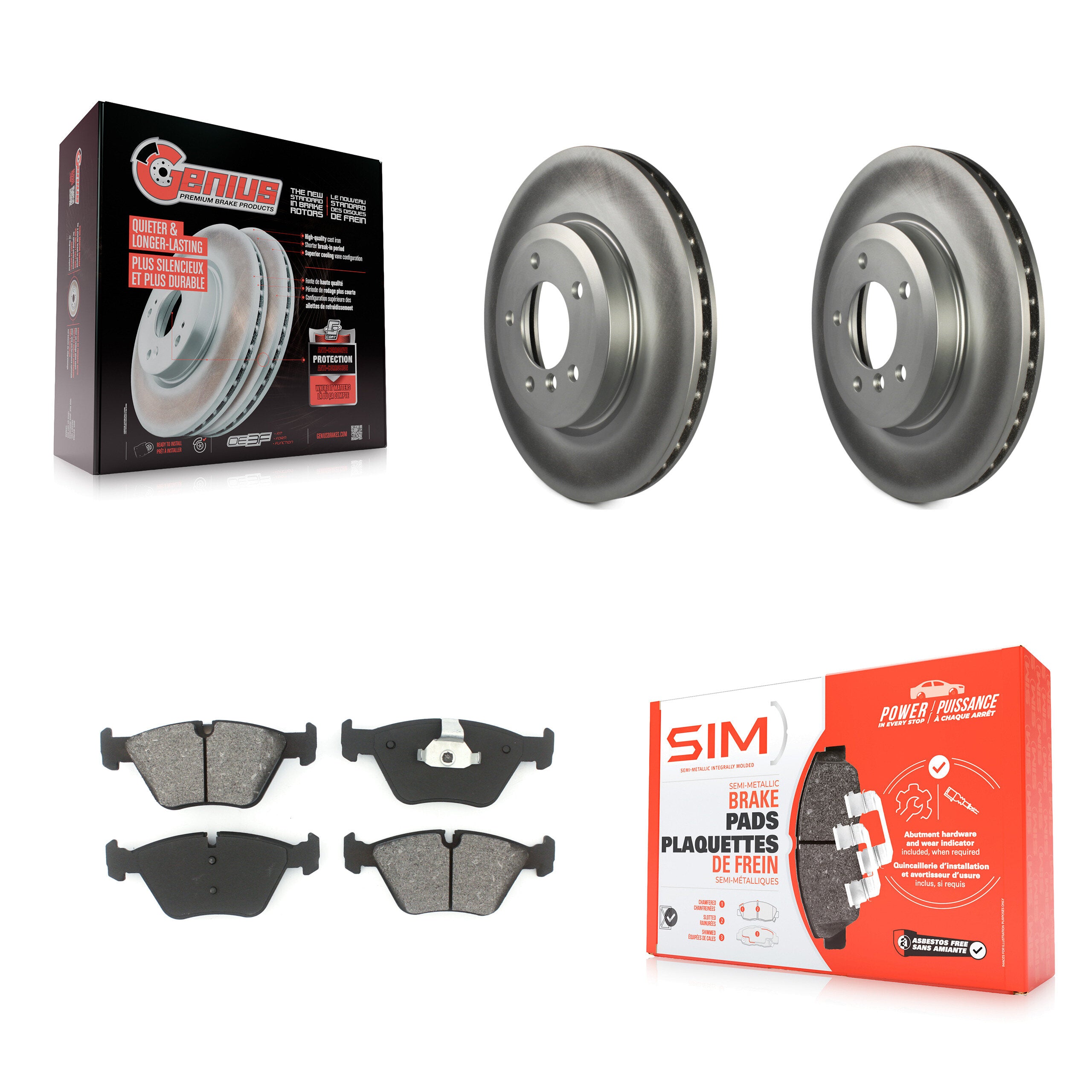 Transit Auto KGS-100271 Disc Brake Kit for 2001-2008 BMW Z4, BMW 330Ci and More - Front