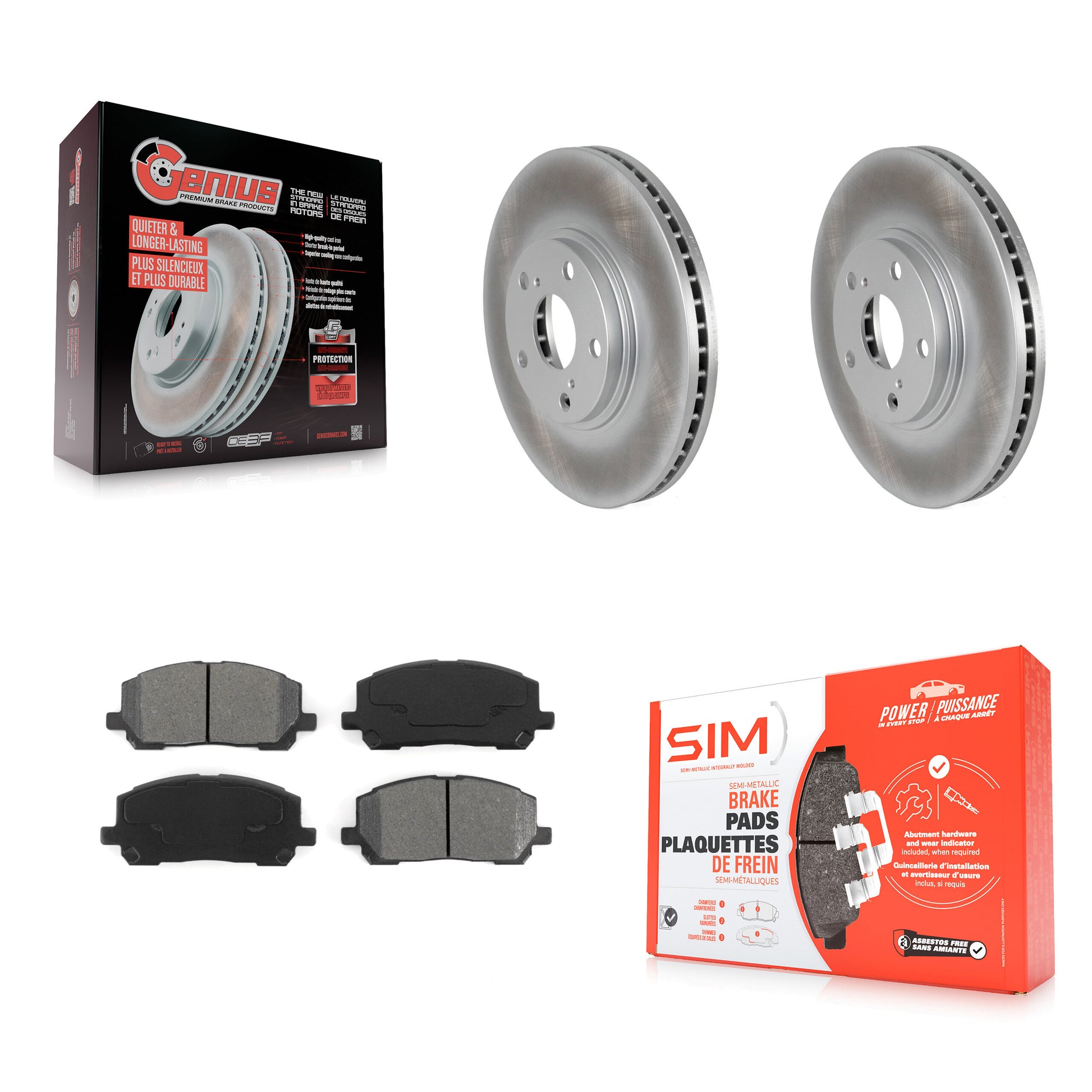 Transit Auto KGS-100285 Disc Brake Kit for 2001-2007 Toyota Highlander - Front