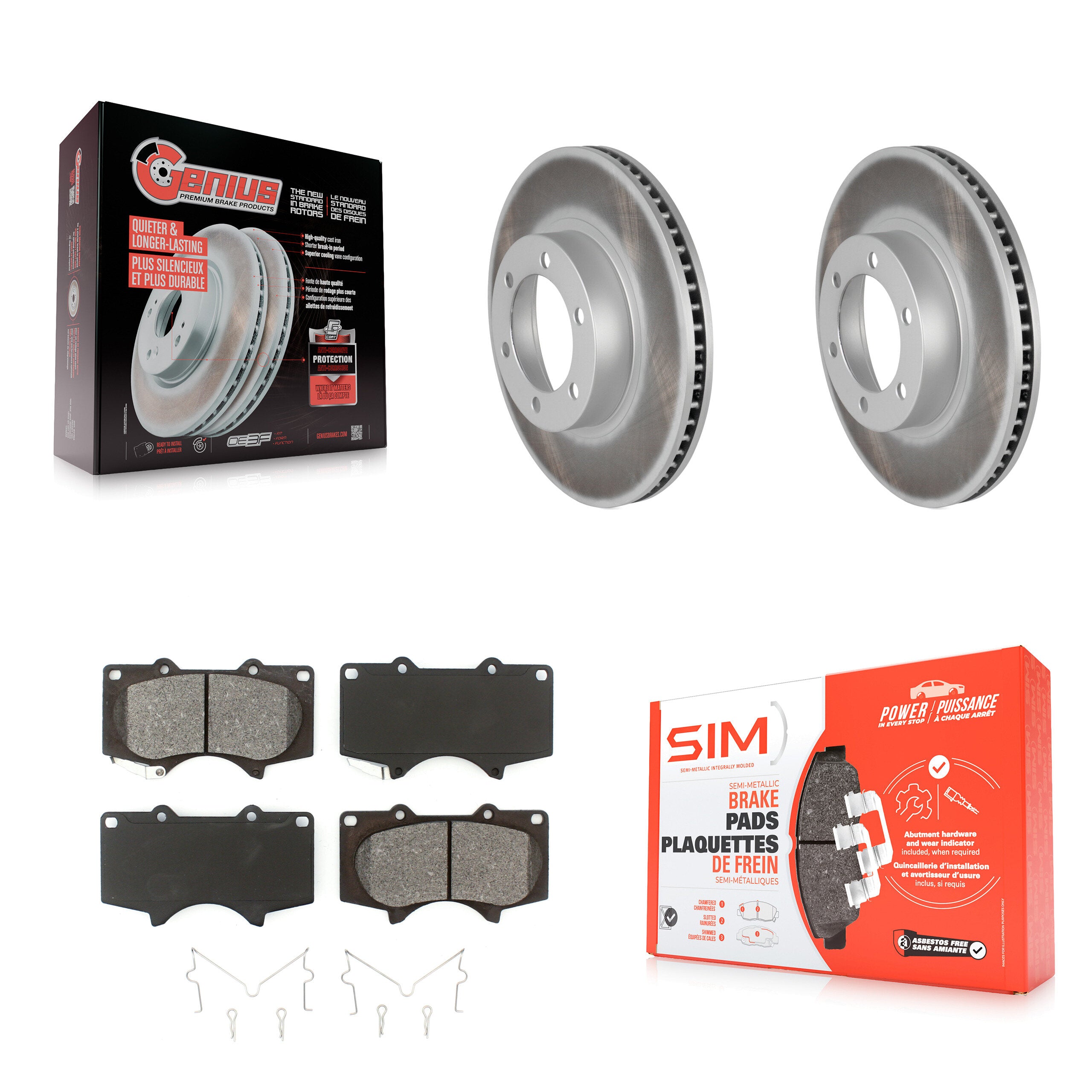 Transit Auto KGS-100286 Disc Brake Kit for 2003-2009 Toyota 4Runner, Lexus GX470 - Front