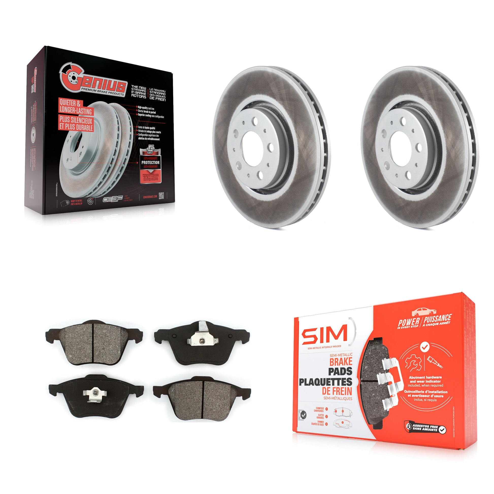 Transit Auto KGS-100296 Disc Brake Kit for 2003-2014 Volvo S60, Volvo XC90 - Front