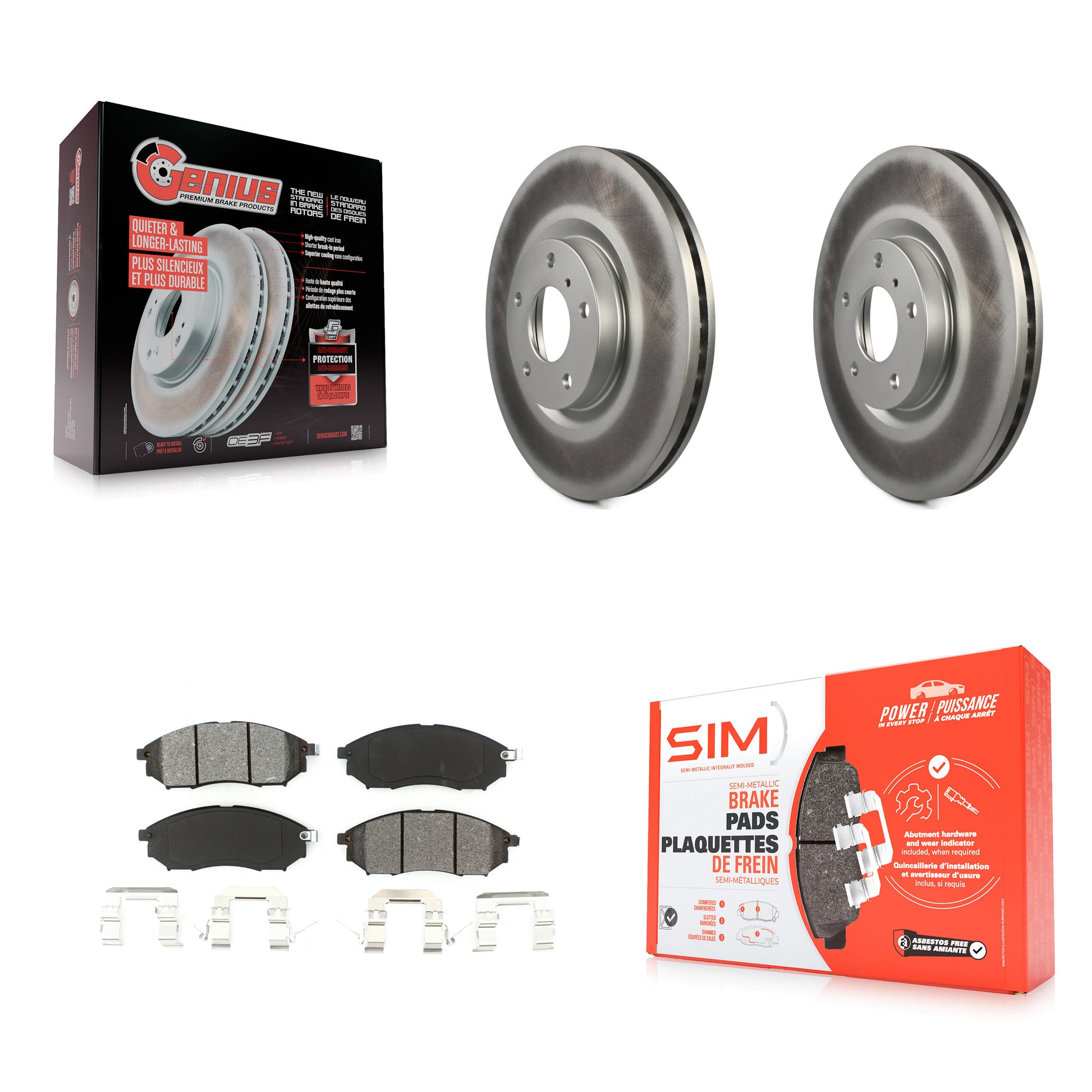 Transit Auto KGS-100304 Disc Brake Kit for 2005-2020 INFINITI Q40, INFINITI Q70L and More - Front
