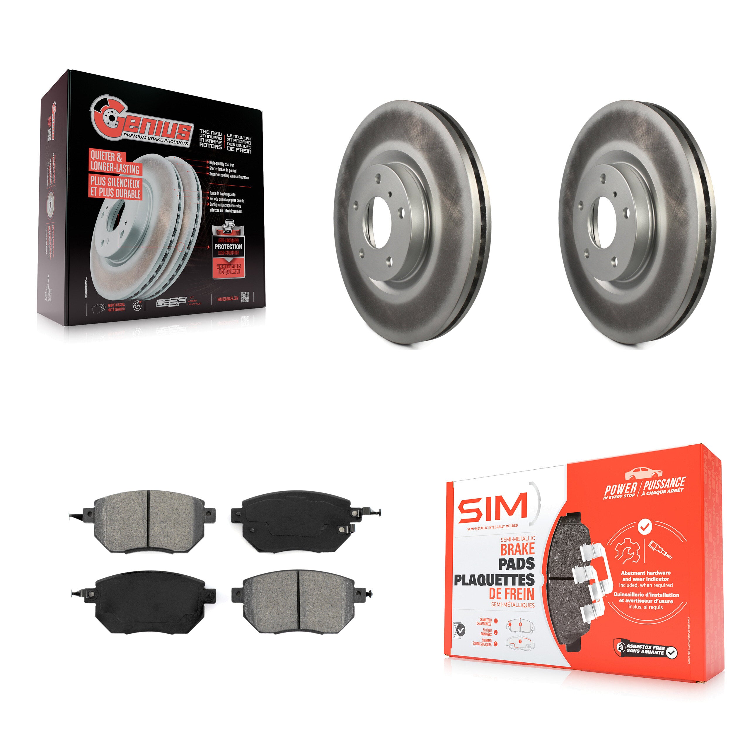 Transit Auto KGS-100305 Disc Brake Kit for 2005-2012 Nissan Murano, Nissan Altima, Nissan Maxima - Front