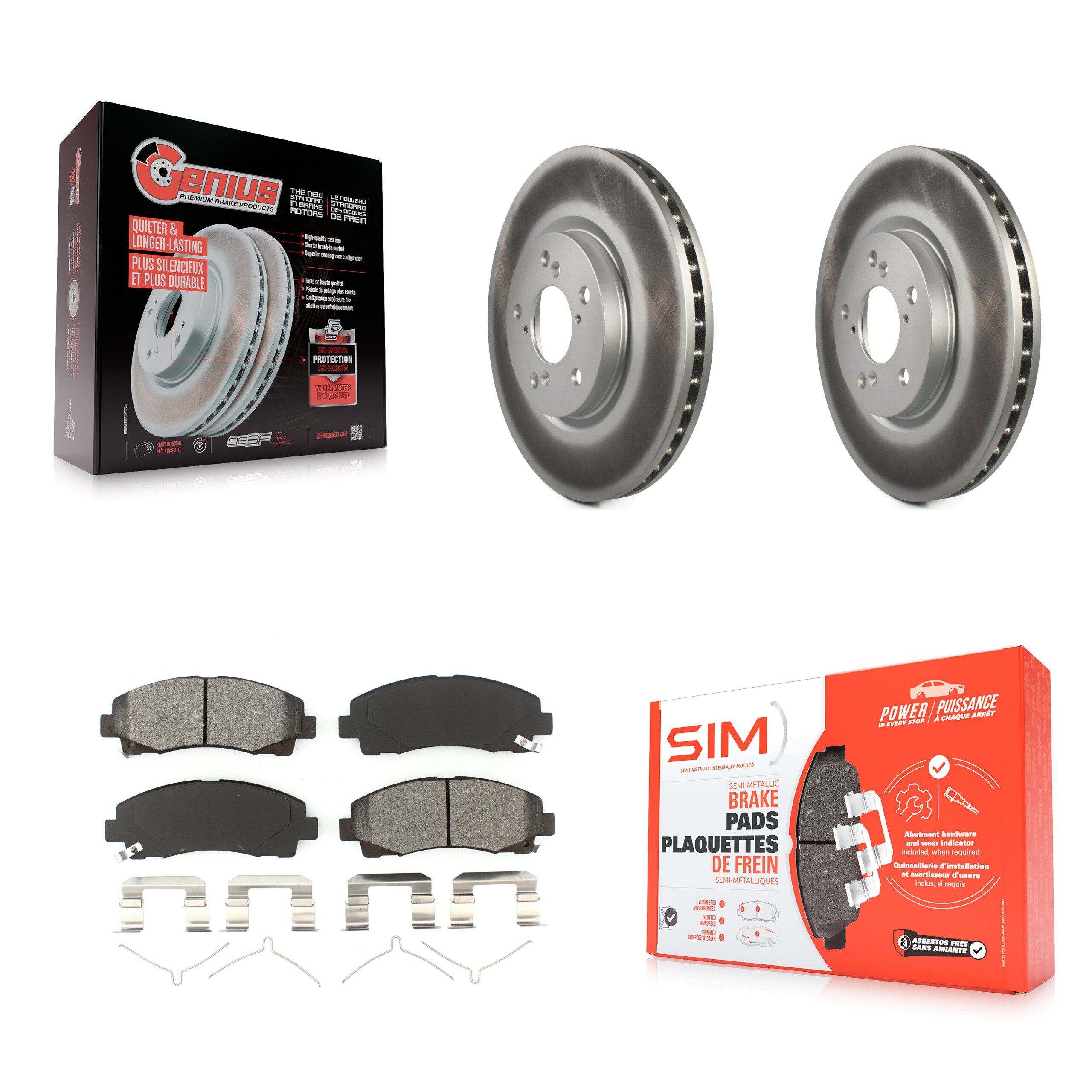 Transit Auto KGS-100319 Disc Brake Kit for 2006-2014 Honda Ridgeline - Front